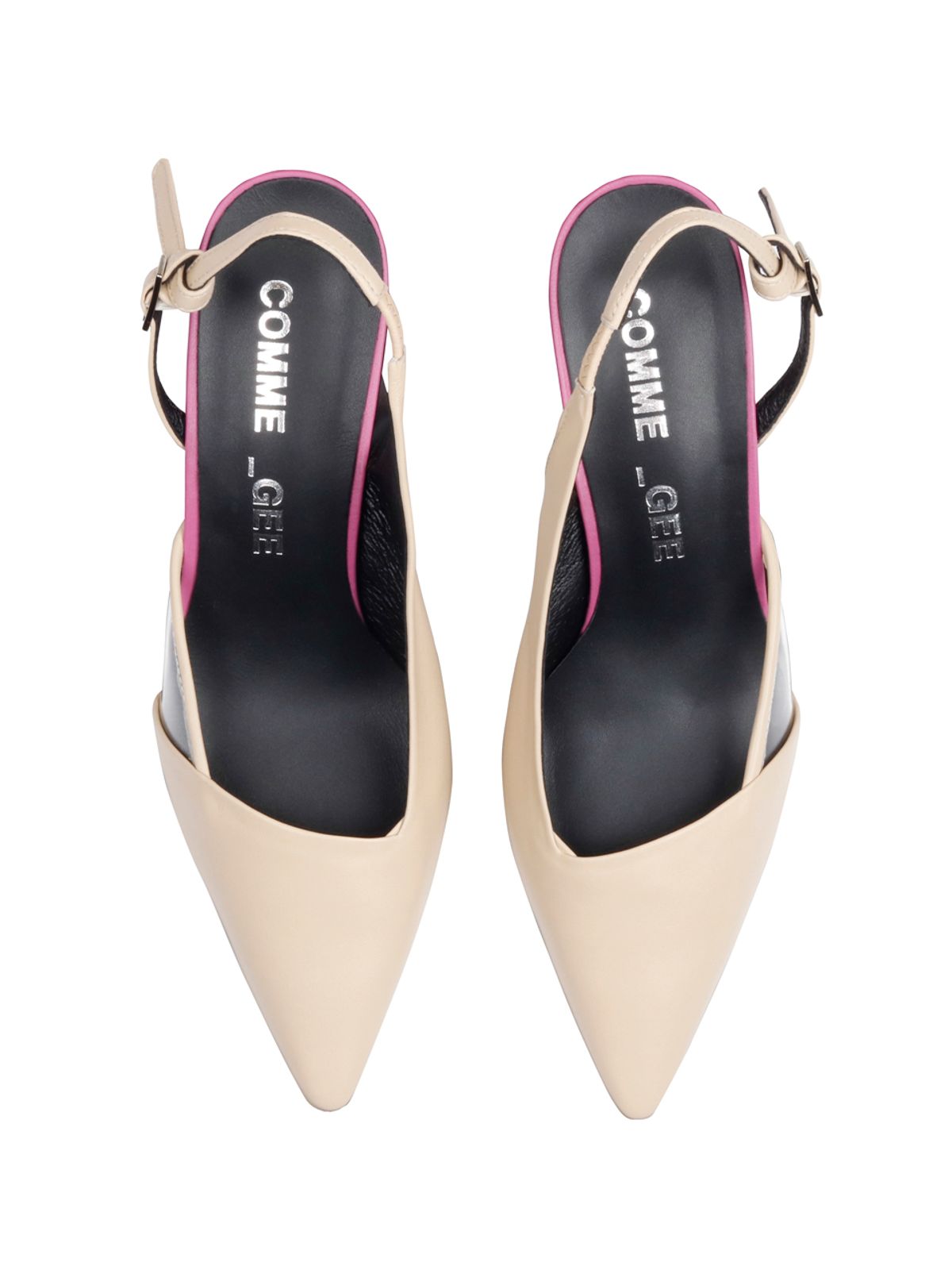 꼼므지(COMMEGEE) Asymmetric sling-back shoes / CG1019BEPU