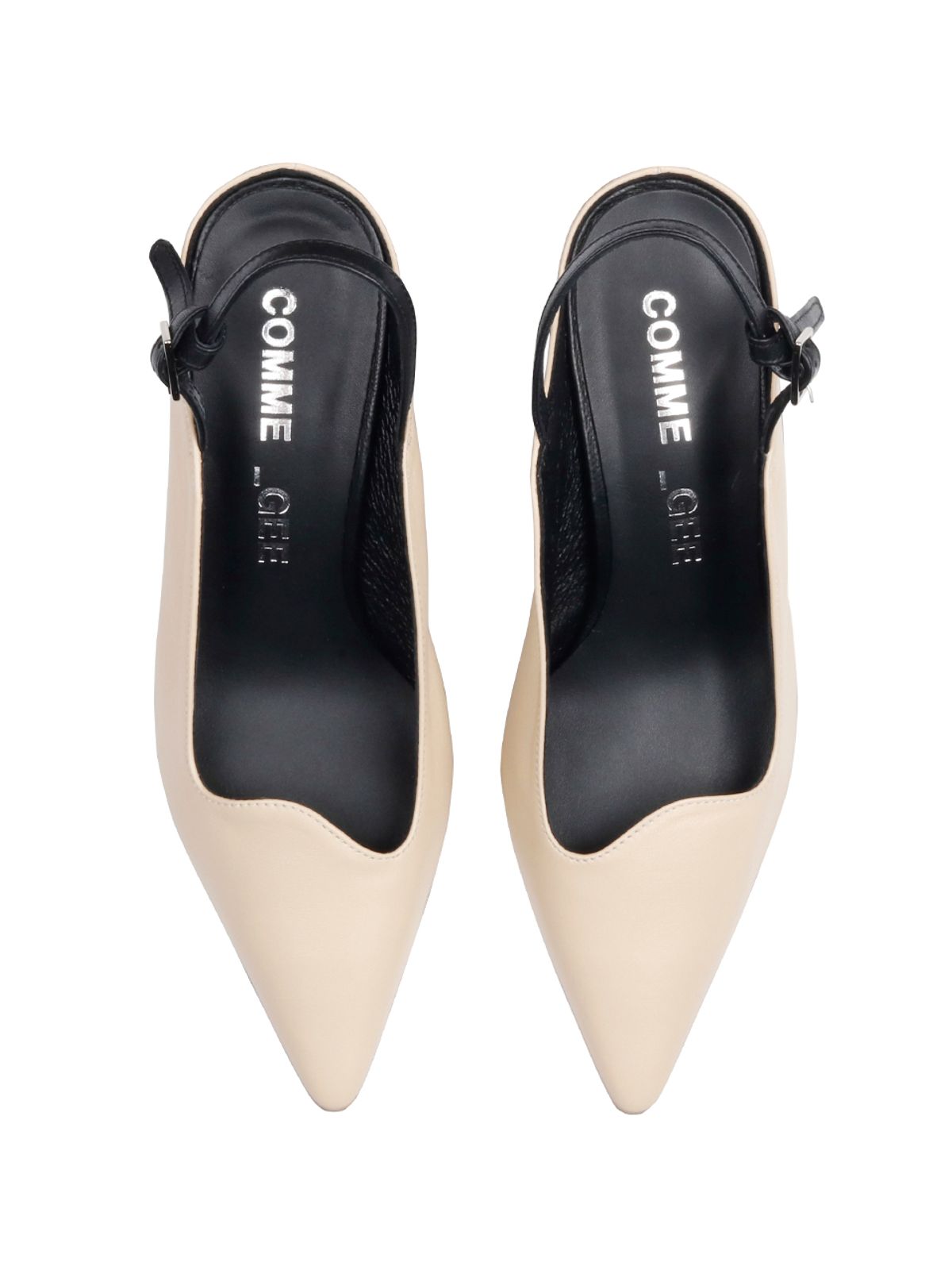 꼼므지(COMMEGEE) Asymmetric wave sling-back shoes / CG1021BE