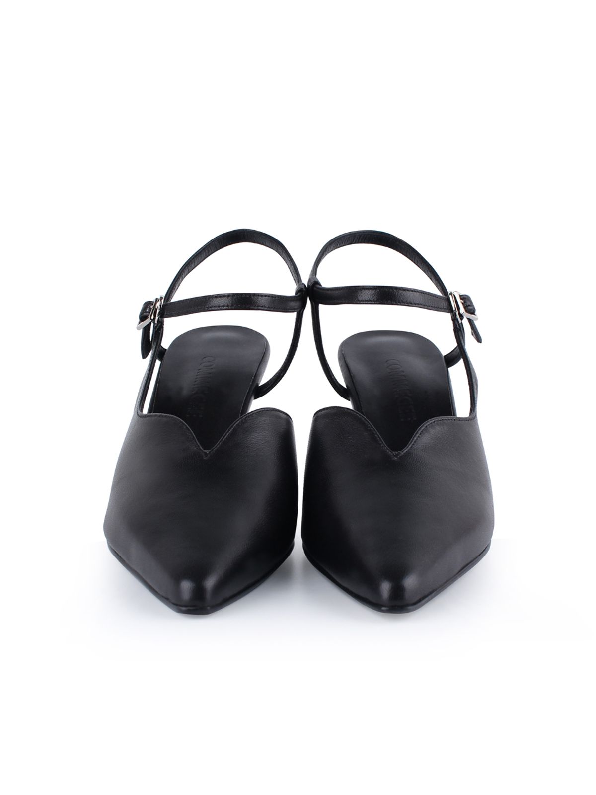 꼼므지(COMMEGEE) V cutting Wave Sling-Back / CG1039BK