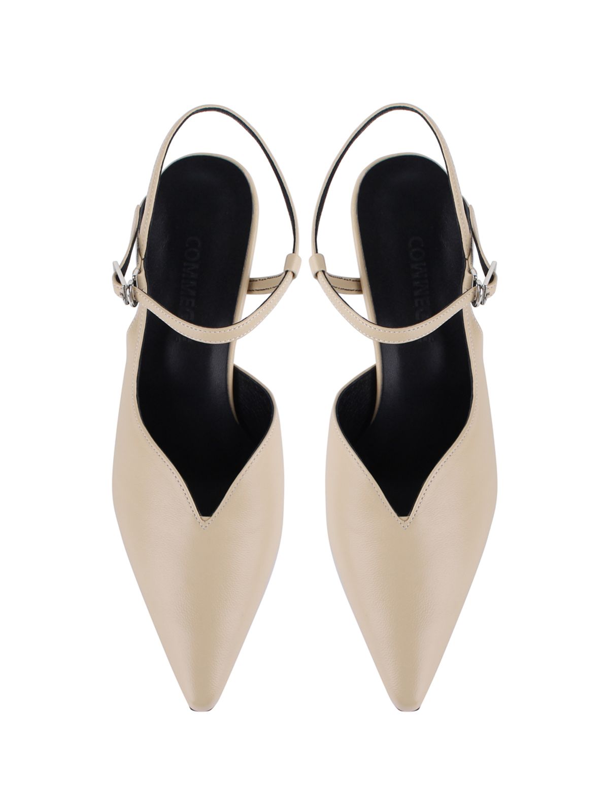 꼼므지(COMMEGEE) V cutting Wave Sling-Back / CG1039BE