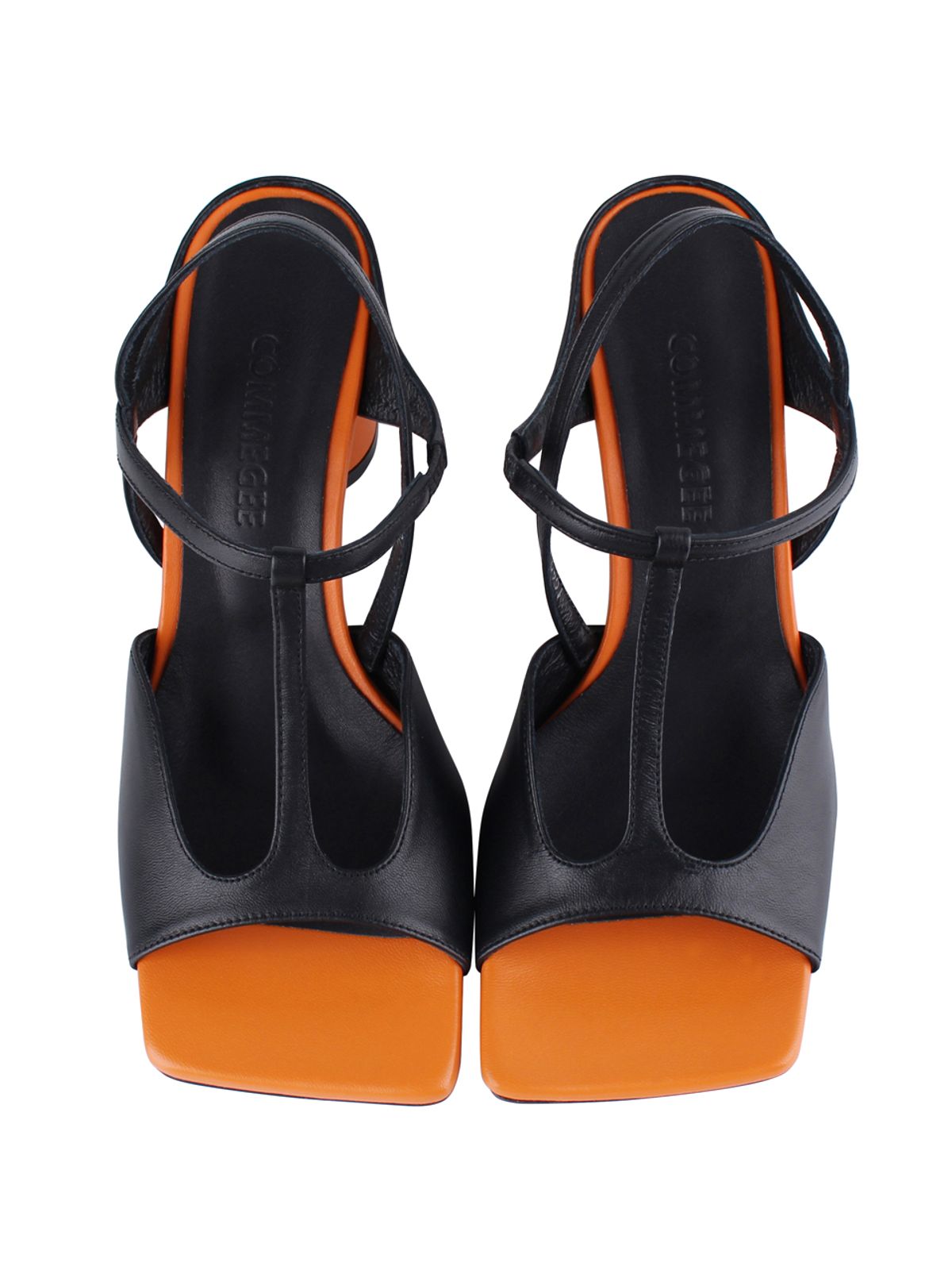 꼼므지(COMMEGEE) T Strap Wave Sandals / CG1040BKOR