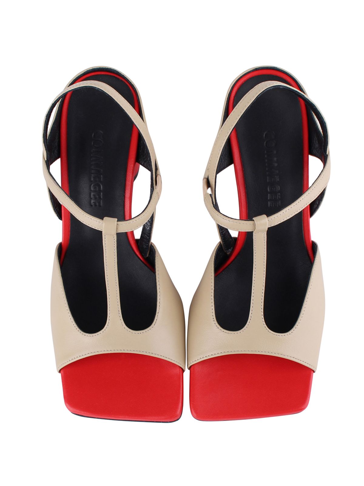 꼼므지(COMMEGEE) T Strap Wave Sandals / CG1040BERD