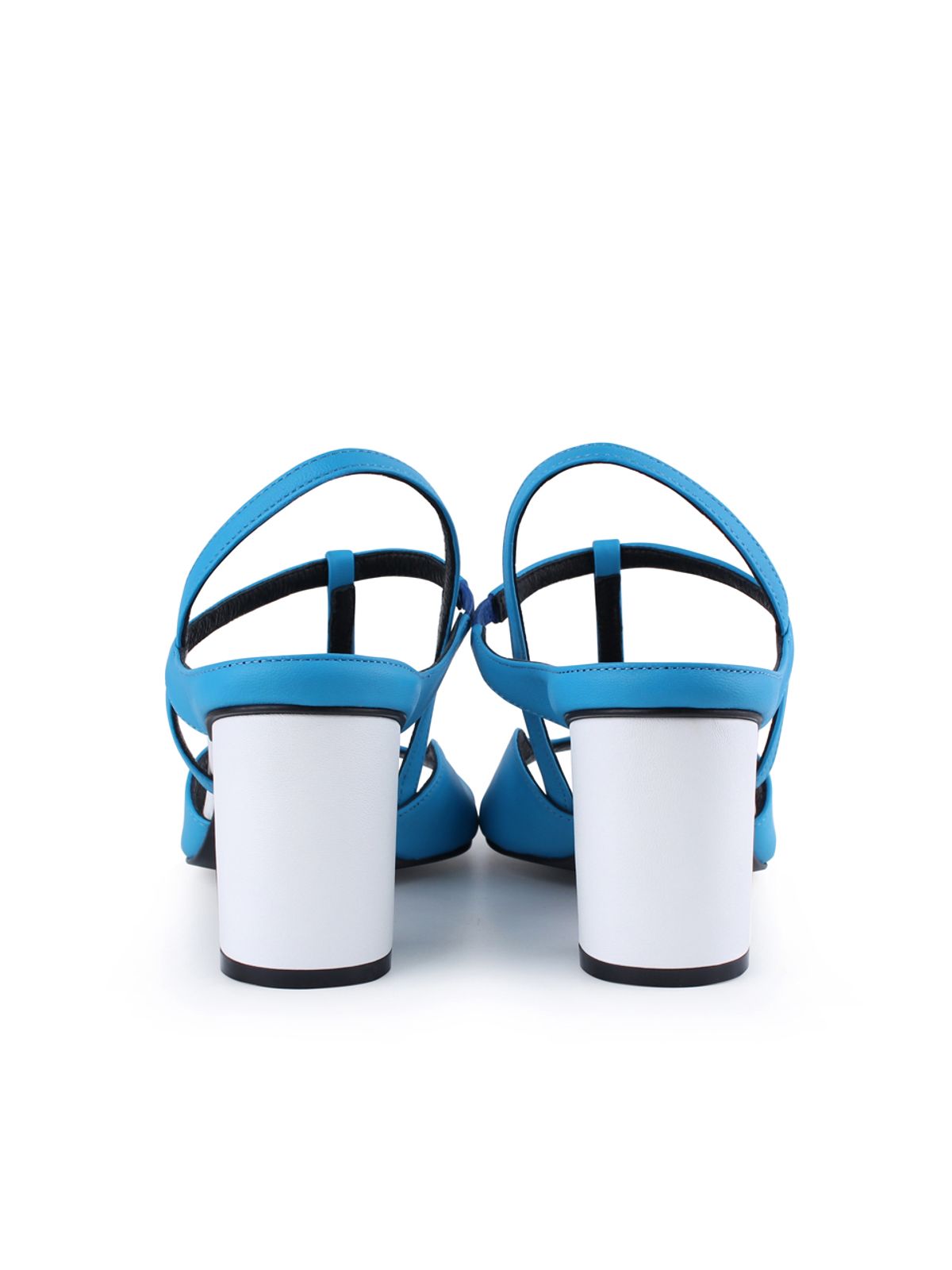 꼼므지(COMMEGEE) T Strap Wave Sandals / CG1040BLWH