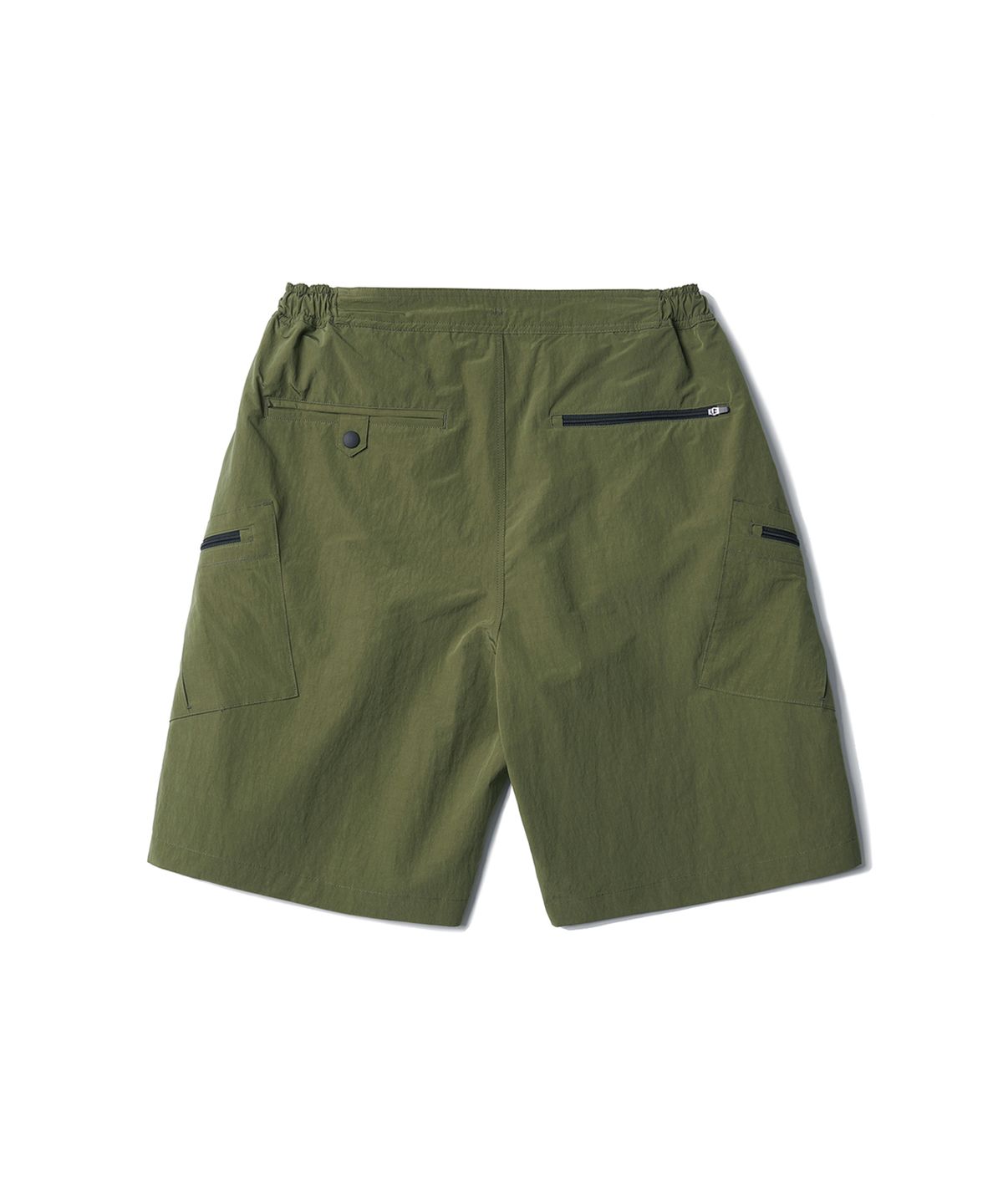 라모랭(RAMOLIN) Pleated Runner Shorts Olive Drab