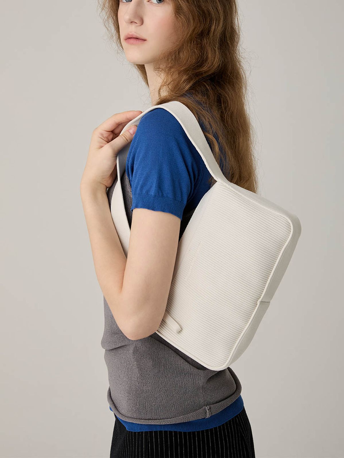 조셉앤스테이시(JOSEPH&STACEY) LPK Arton Knit Shoulder Bag M (ALL)
