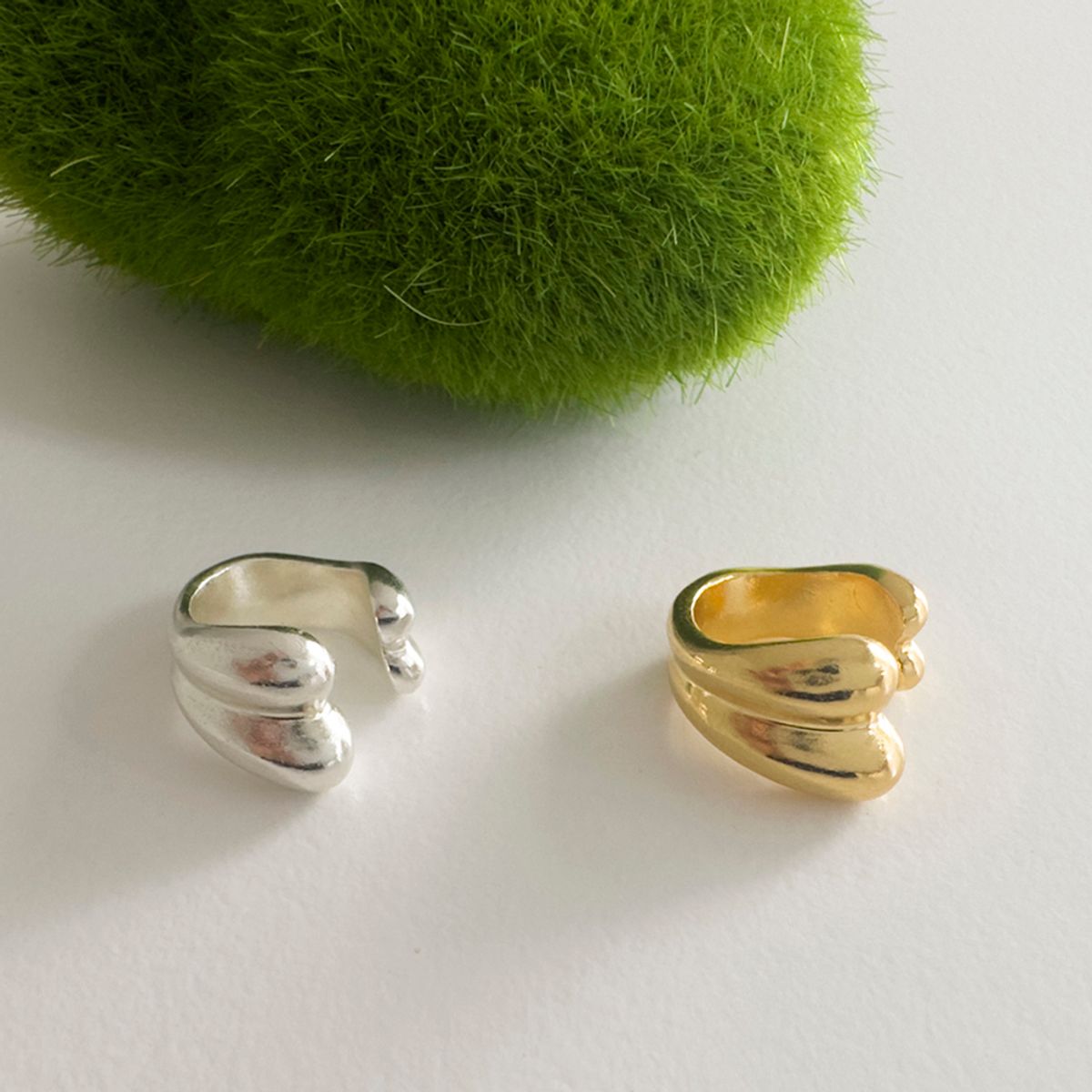 스틸 인스턴트(STILL INSTANT) Heart Greenery - Ear Cuff 02 (2colors)