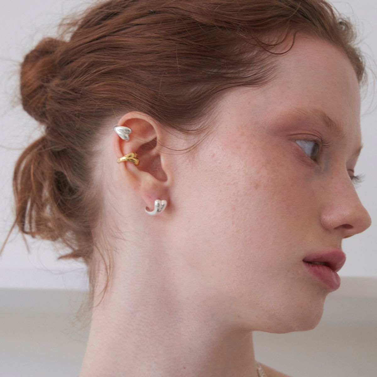 스틸 인스턴트(STILL INSTANT) Heart Greenery - Ear Cuff 01 (2colors)