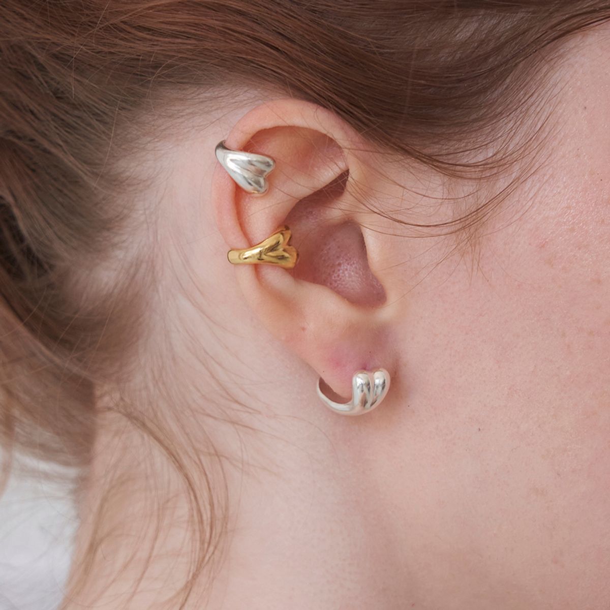 스틸 인스턴트(STILL INSTANT) Heart Greenery - Ear Cuff 01 (2colors)