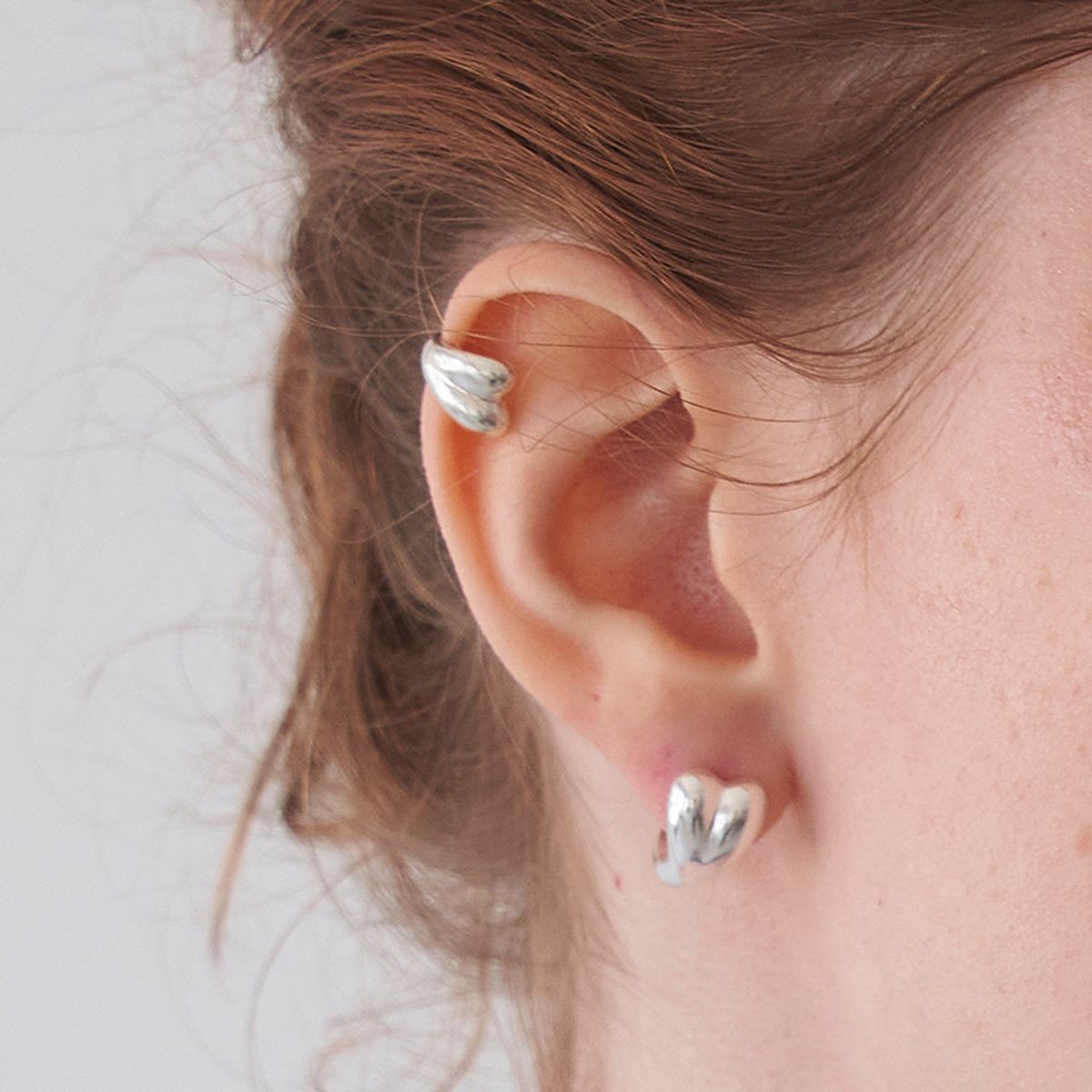 스틸 인스턴트(STILL INSTANT) Heart Greenery - Ear Cuff 01 (2colors)