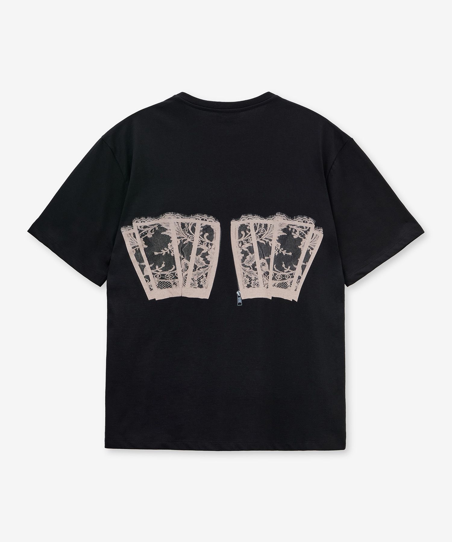 【ALEXANDER McQUEEN】LACE CORSET SHORT SLEEVE T SHIRT MUSINSA | ALEXANDER McQUEEN Lace corset short sleeve T-shirt