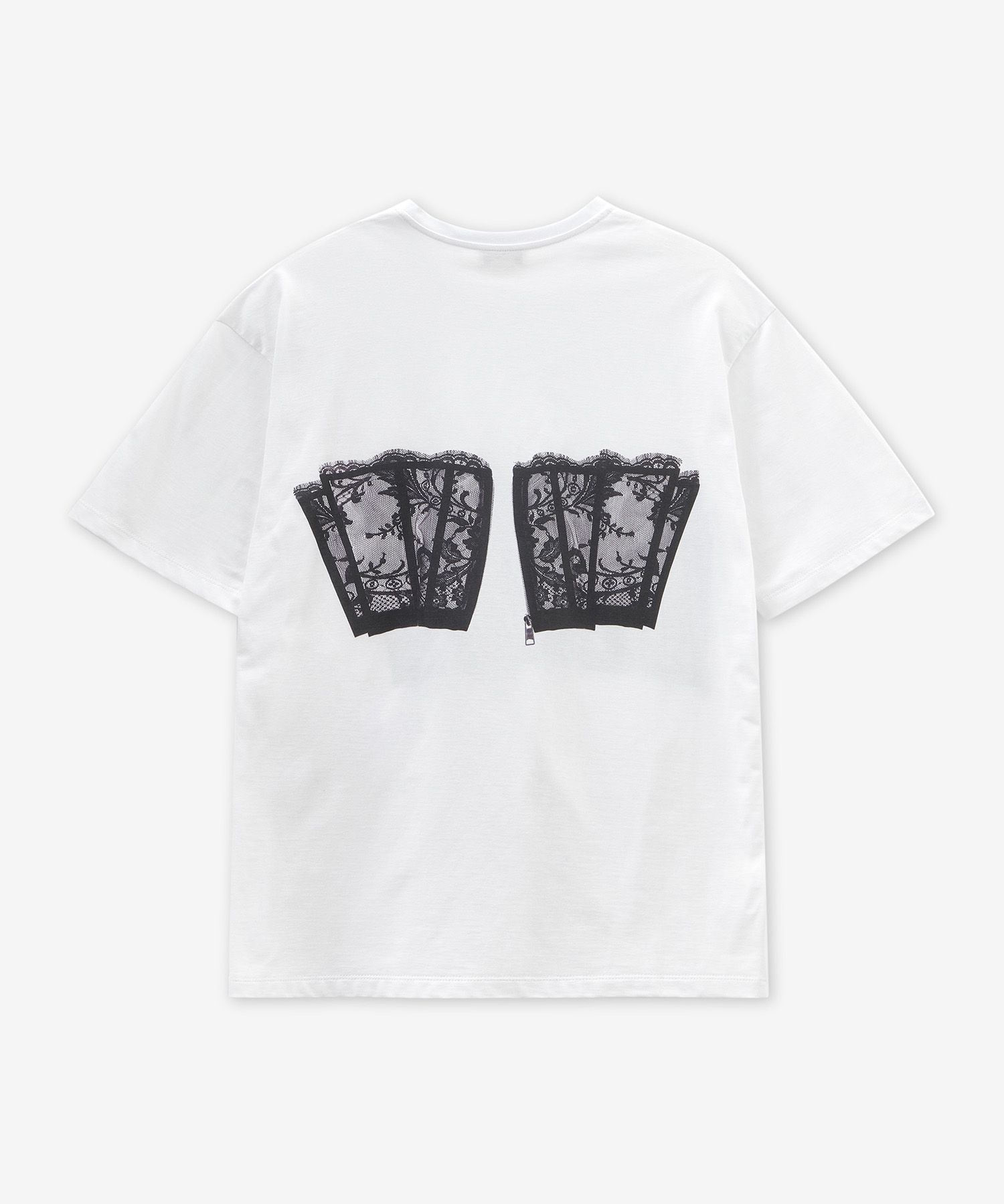 関税込★Alexander mcqueen★LACE CORSET SHORT SLEEVE T SHIRT MUSINSA公式 | ALEXANDER McQUEEN Lace corset short sleeve T