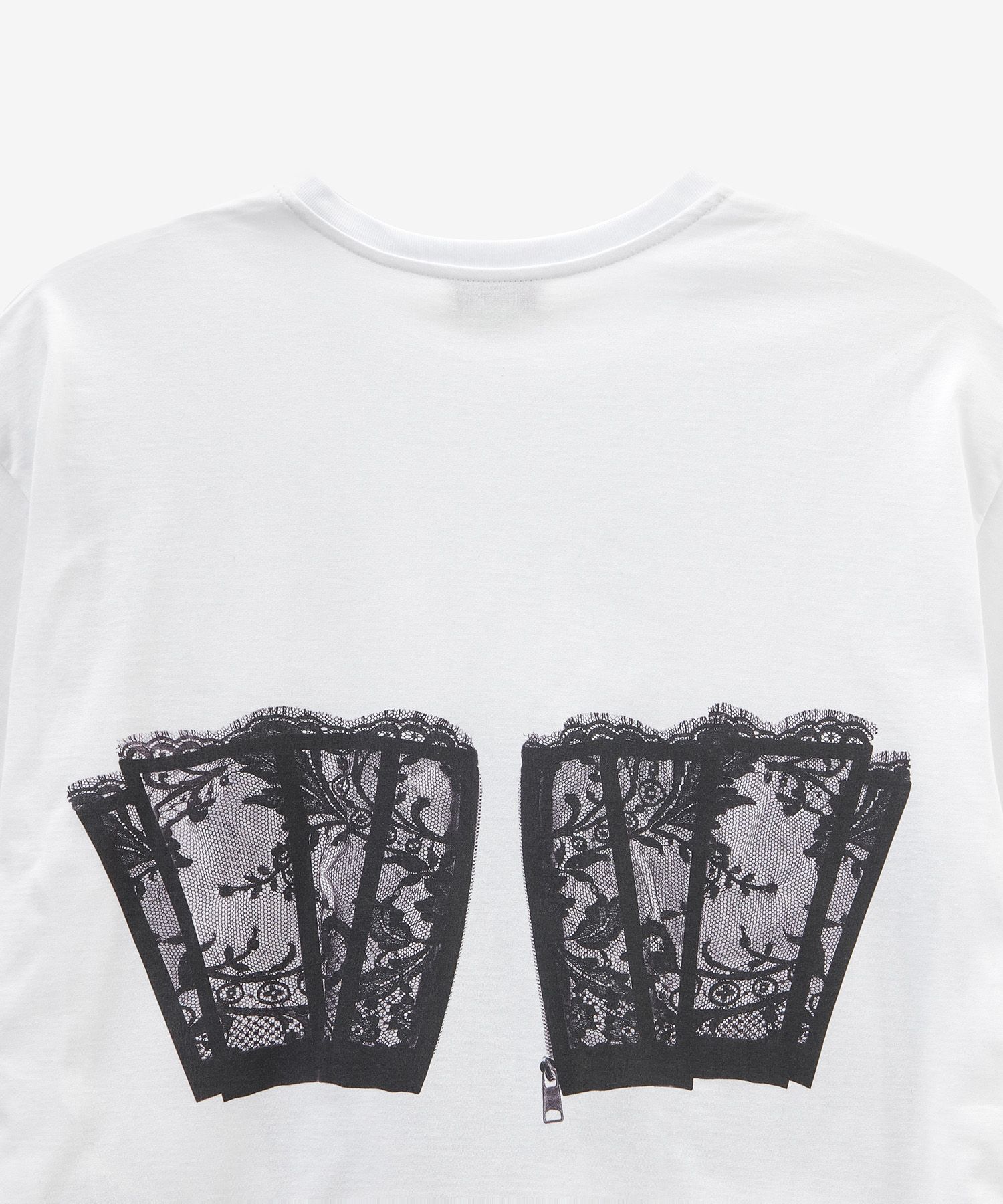 関税込★Alexander mcqueen★LACE CORSET SHORT SLEEVE T SHIRT MUSINSA | ALEXANDER McQUEEN Lace corset short sleeve T-shirt