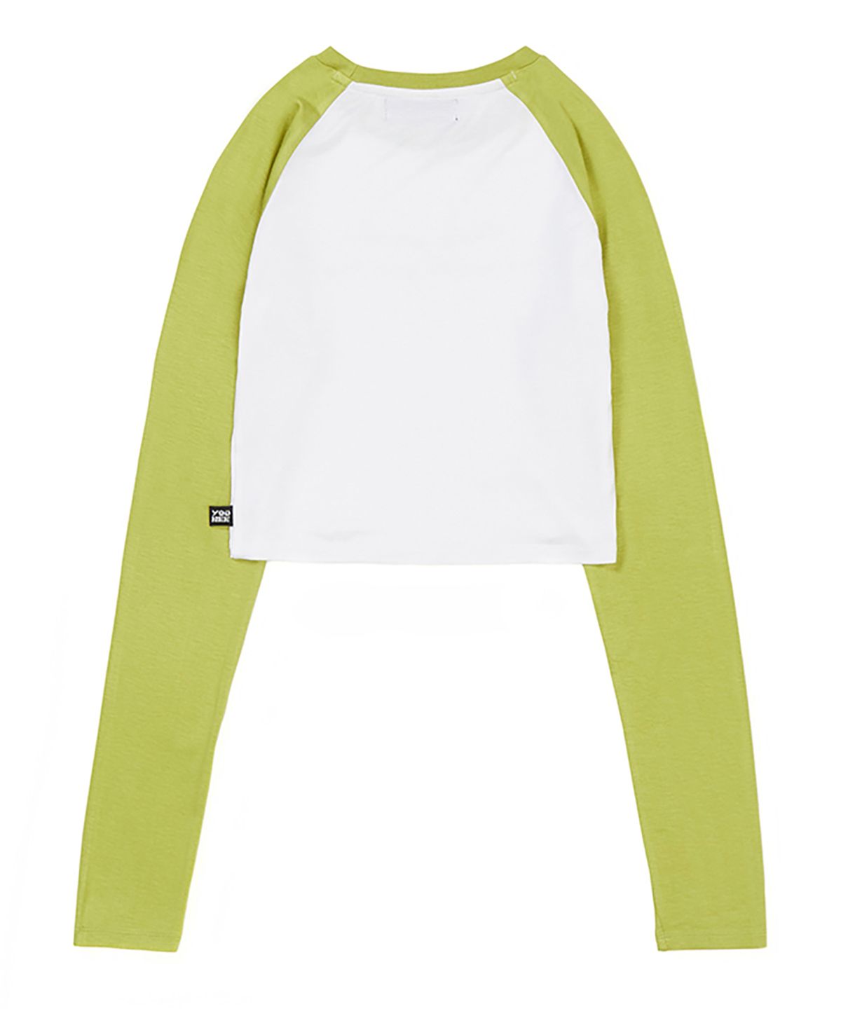 유희(YOUHEE) REGLAN LETTERING LONG SLEEVE LIME