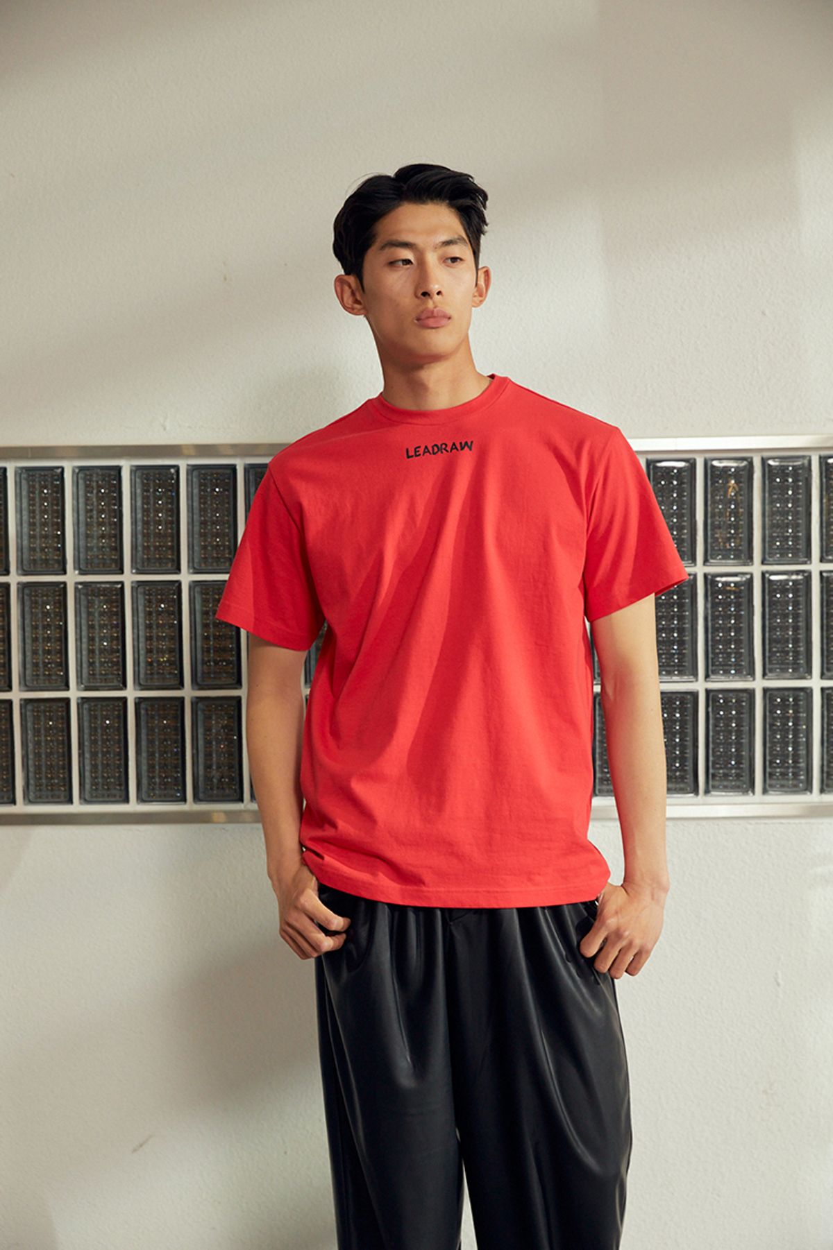 리드로(LEADRAW) 타임 반팔티셔츠 _ 레드