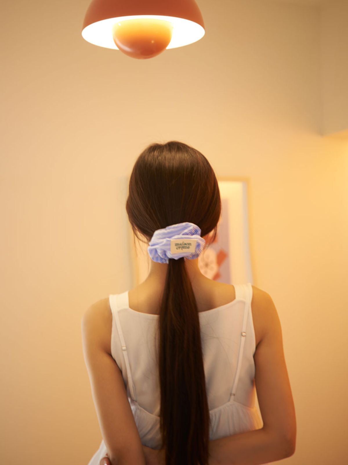 메종크렘(MAISON CREME) Scrunch_Blue stripe