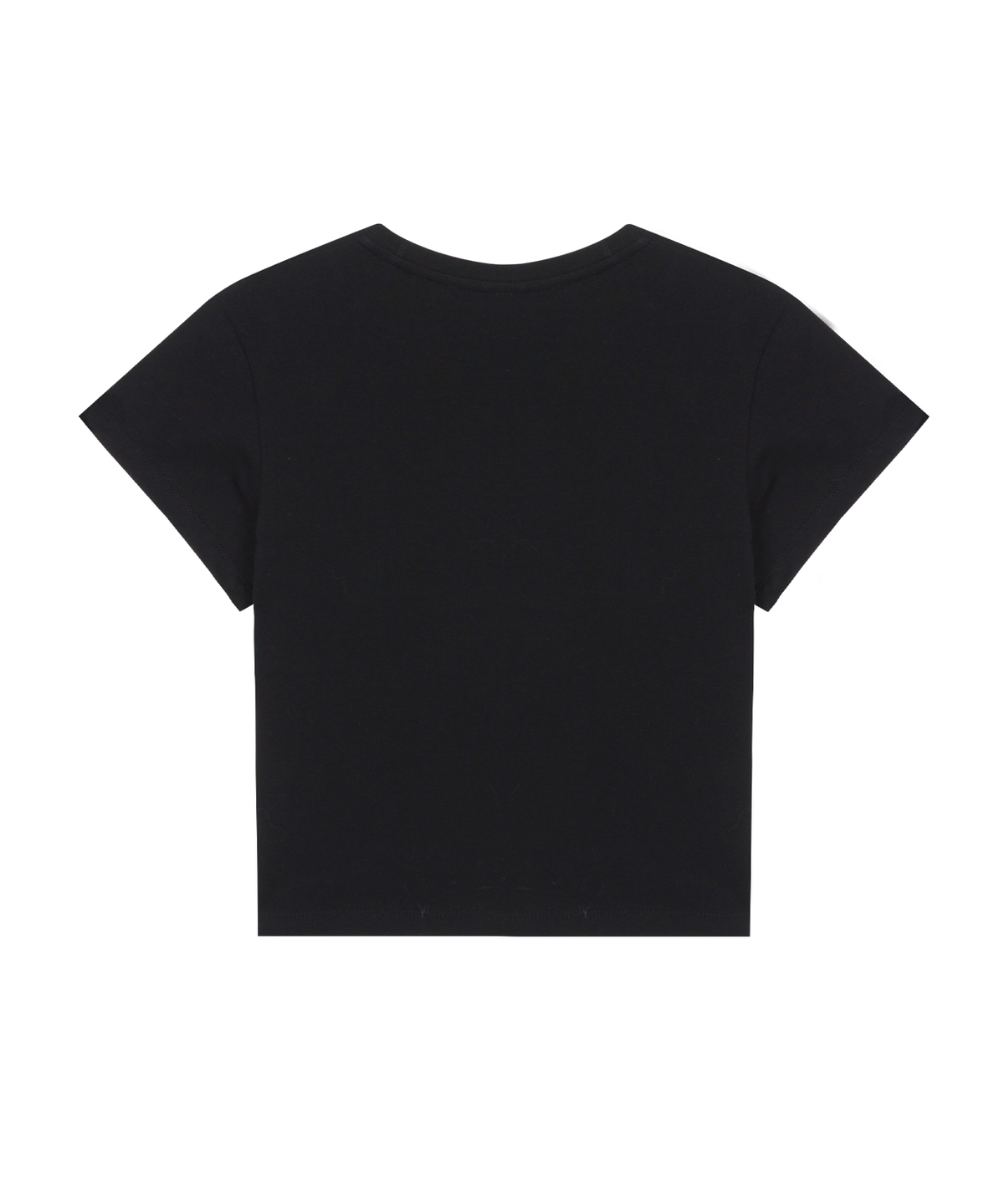 잇자바이브(ITZAVIBE) CAT SAYING CROP T-SHIRT_BLACK