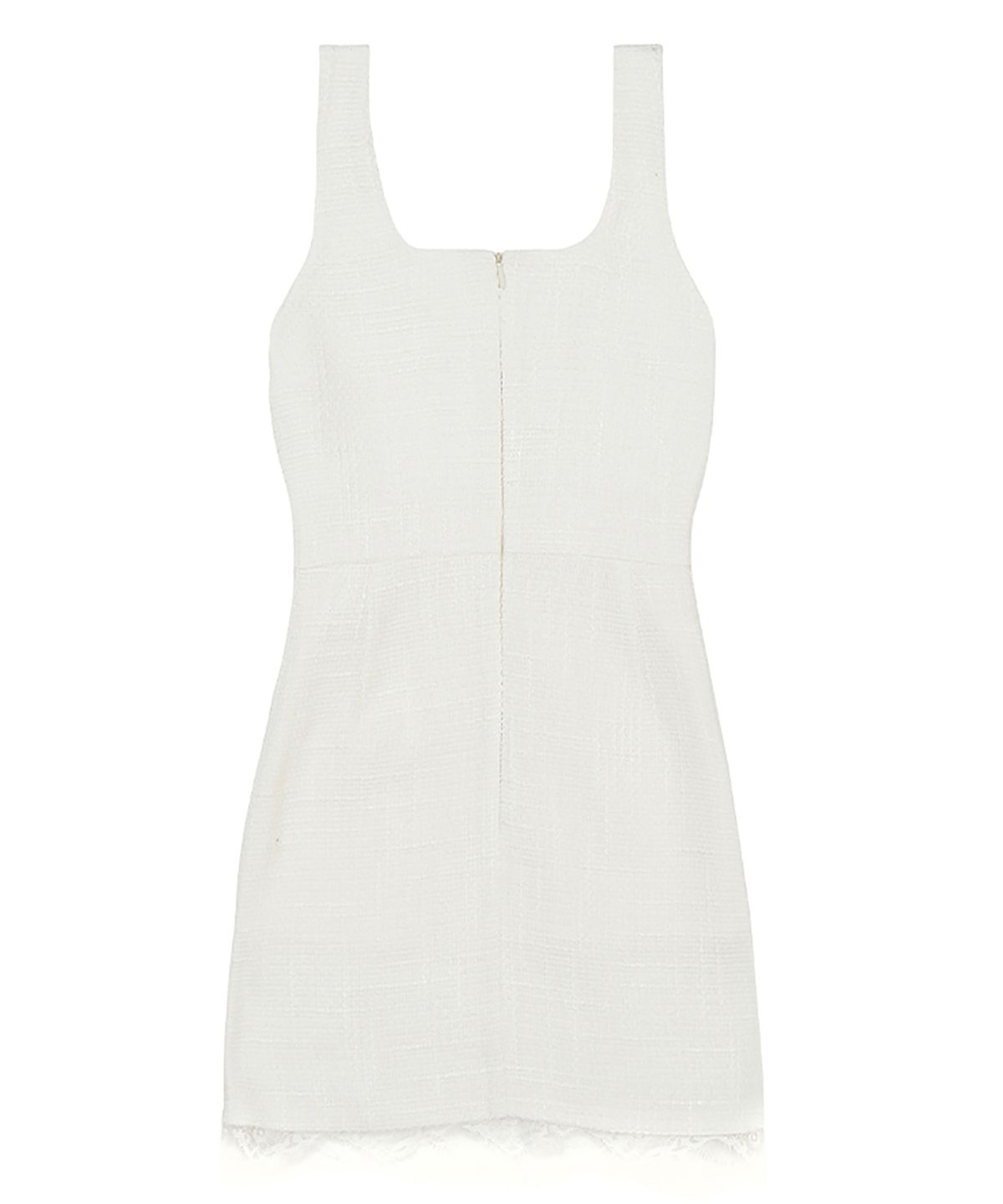 유희(YOUHEE) LACE TWEED MINI DRESS IVORY