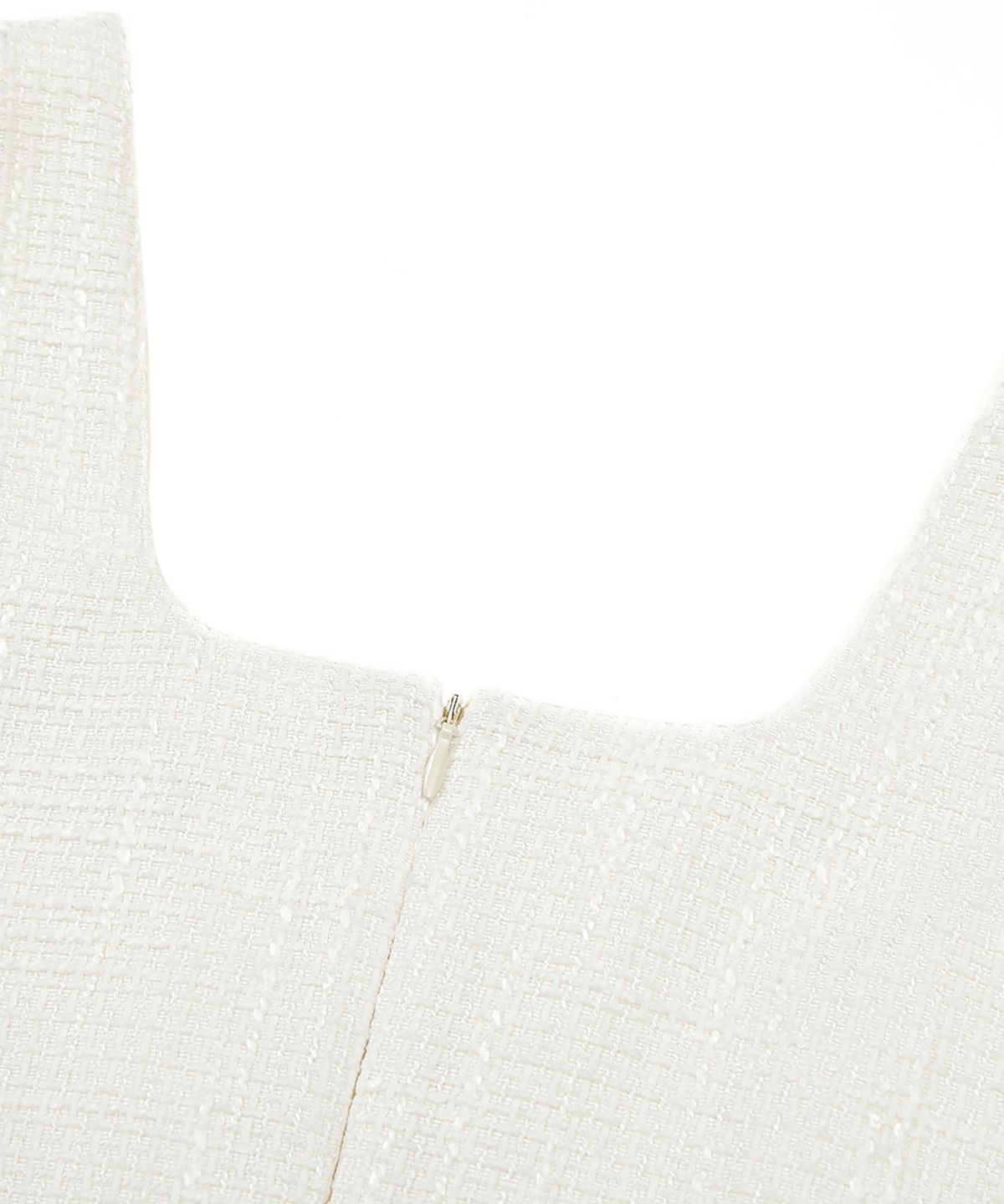 유희(YOUHEE) LACE TWEED MINI DRESS IVORY
