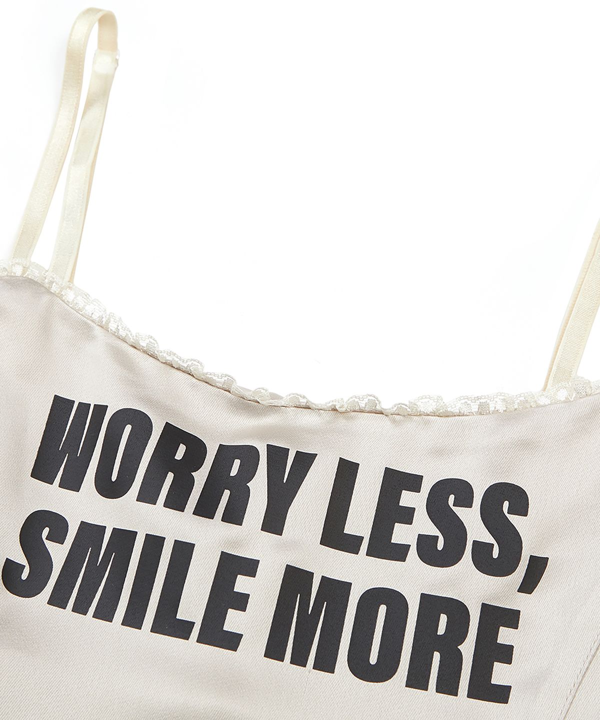 유희(YOUHEE) LETTERING SATIN FLARE MINI DRESS IVORY