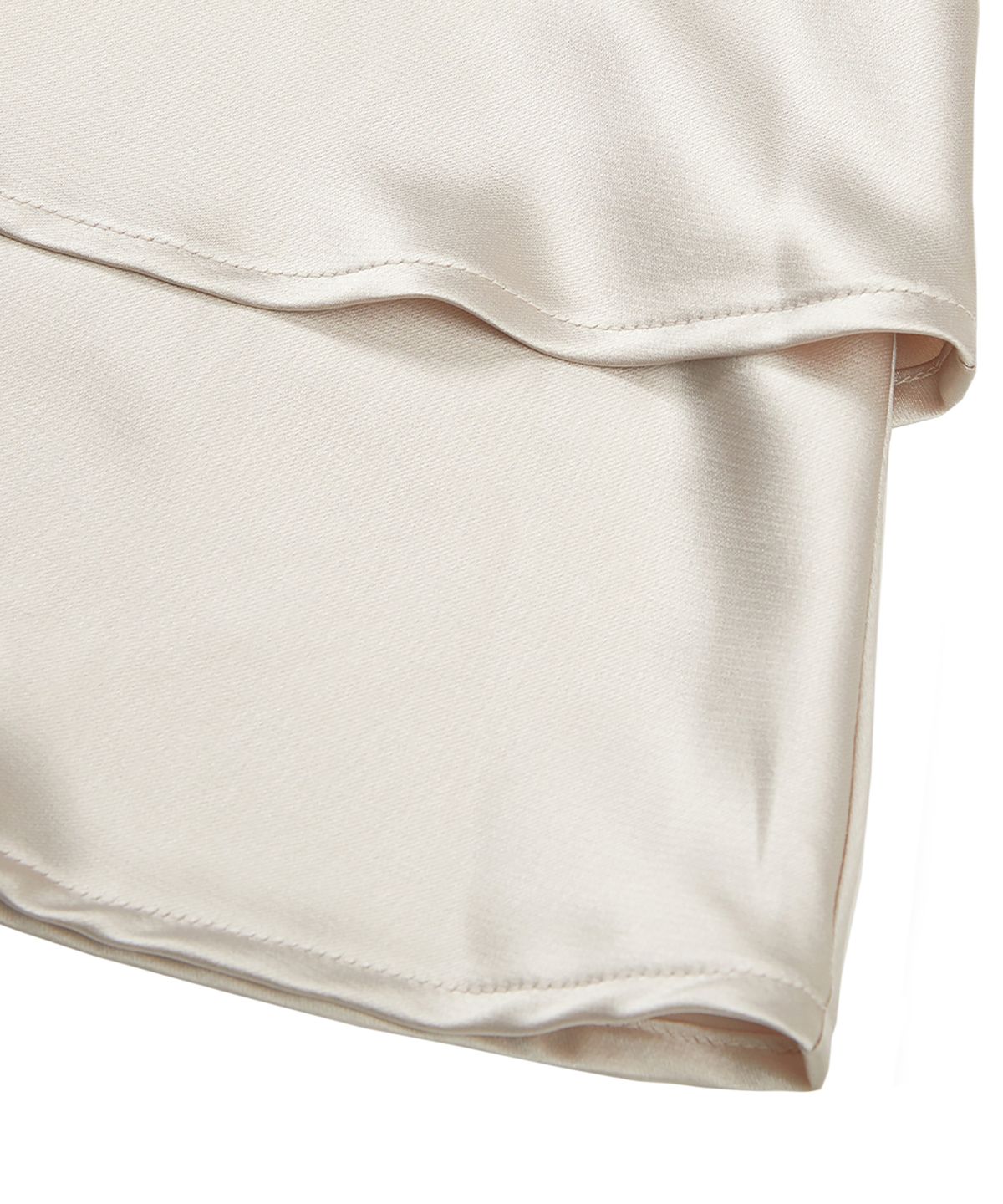 유희(YOUHEE) LETTERING SATIN FLARE MINI DRESS IVORY