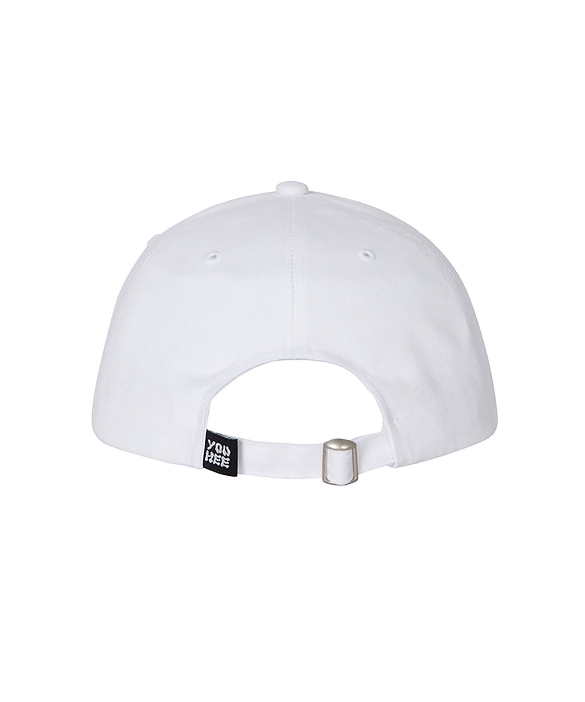 유희(YOUHEE) ALLERGIC LETTERING BALL CAP WHITE