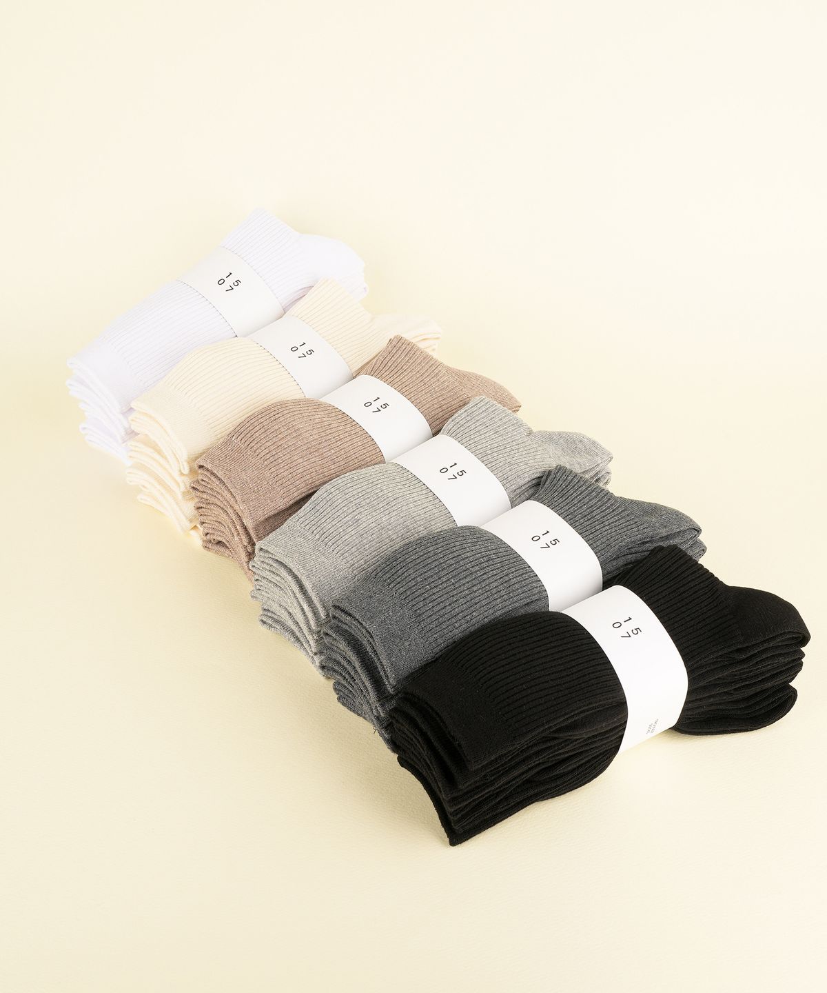 일오공칠(IL-O-GONG-CHIL) [5PACK] 1507 우먼스 모노 슬림 하이 립삭스 - 스노우화이트/크림/밀크브라운/그레이/챠콜/블랙