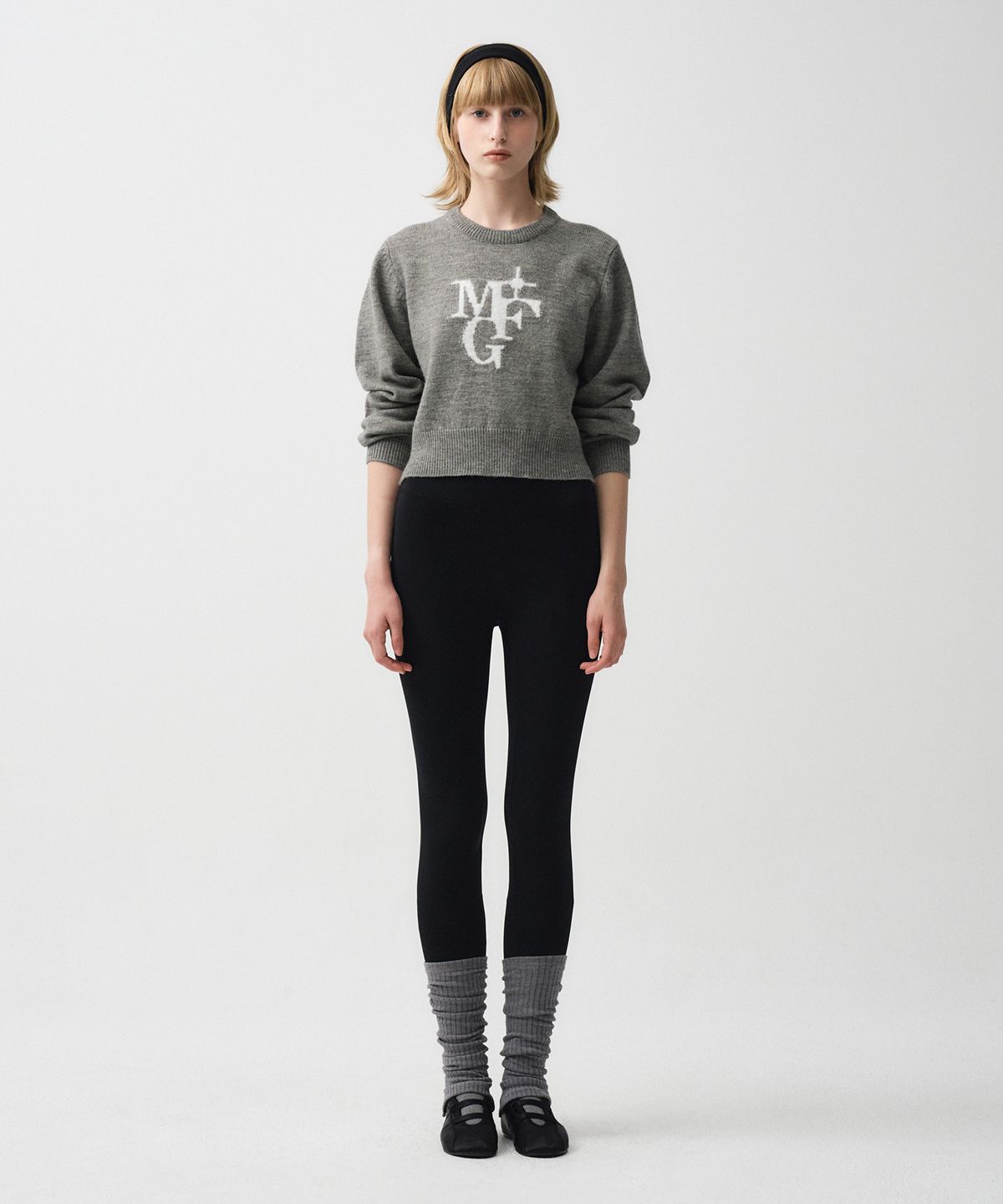 마리떼 스포츠(MARITHÉ SPORT) MOUVEMENT W CLASSIC LOGO LEGGINGS black