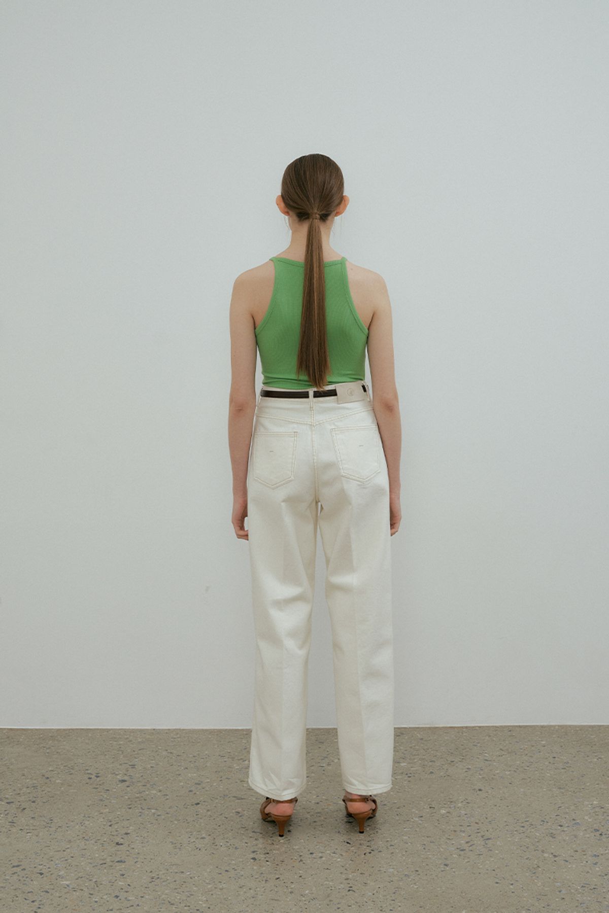 더페니(THE PENNY) LAYERED SLEEVELESS T - Yellow green
