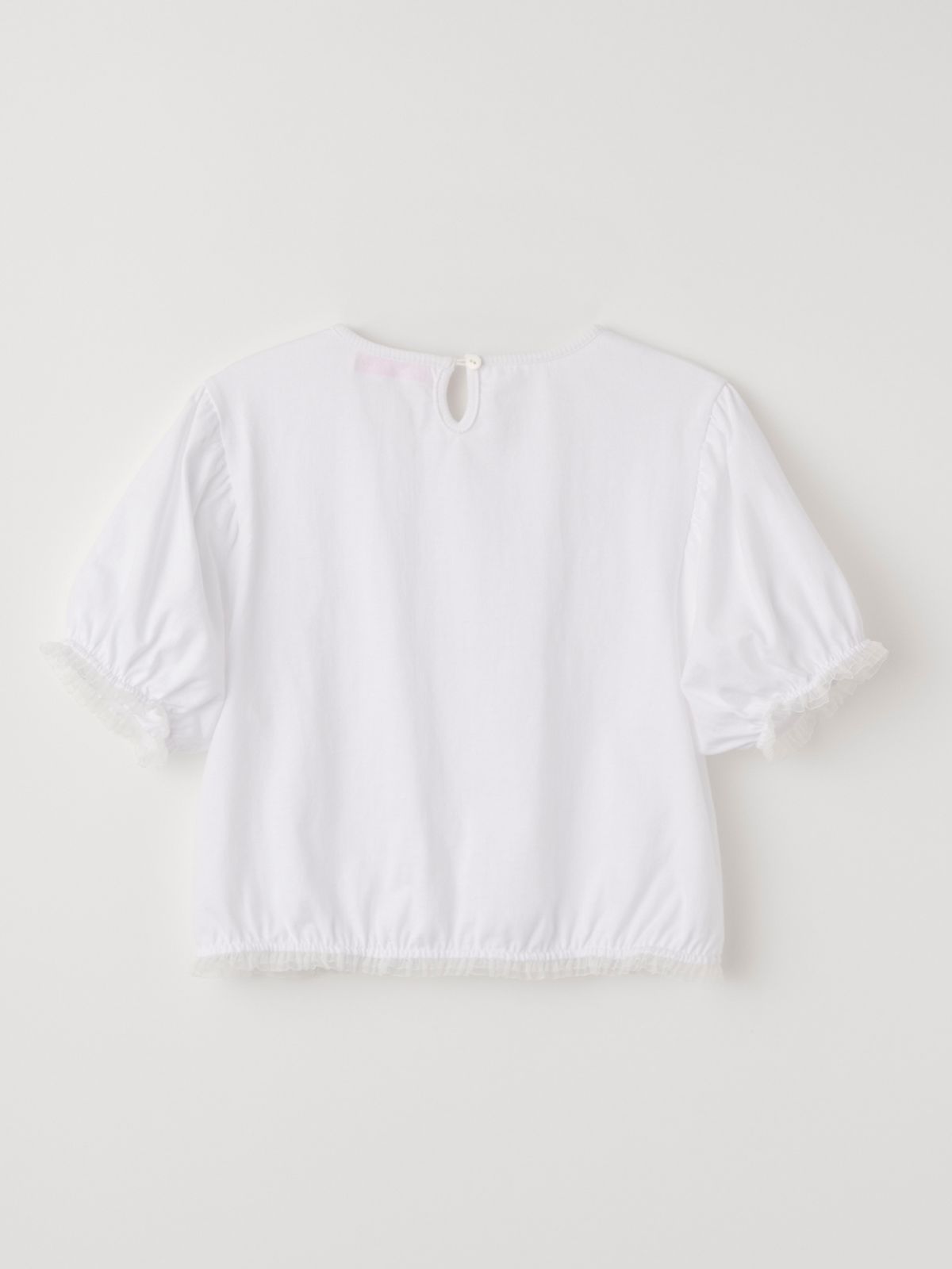 셀리테일즈(CELITAILS) FRILL CROP T-SHIRT_WHITE