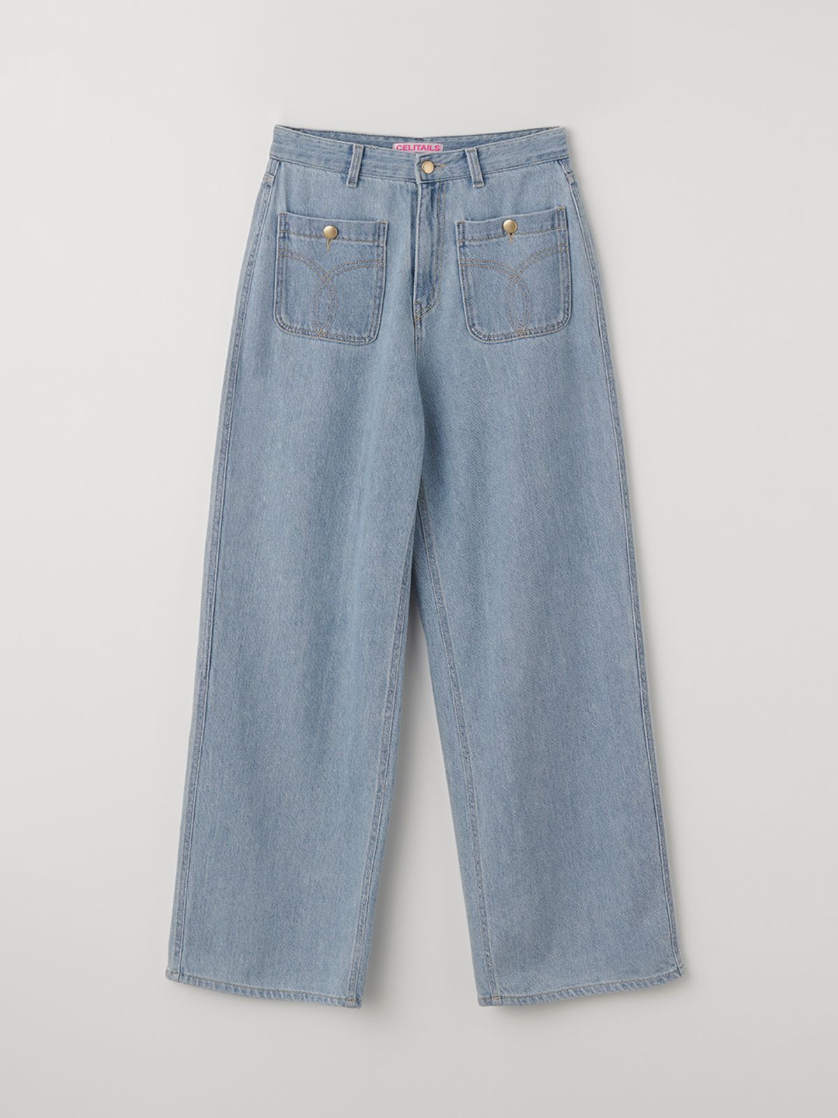 셀리테일즈(CELITAILS) POCKET WIDE DENIM PANTS_LIGHT BLUE