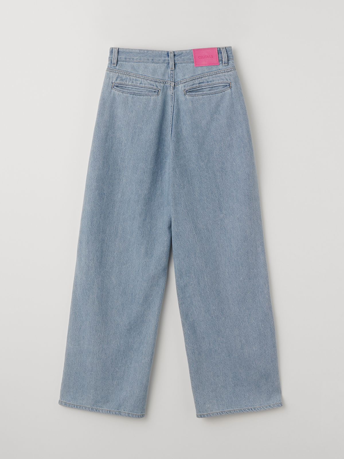셀리테일즈(CELITAILS) POCKET WIDE DENIM PANTS_LIGHT BLUE
