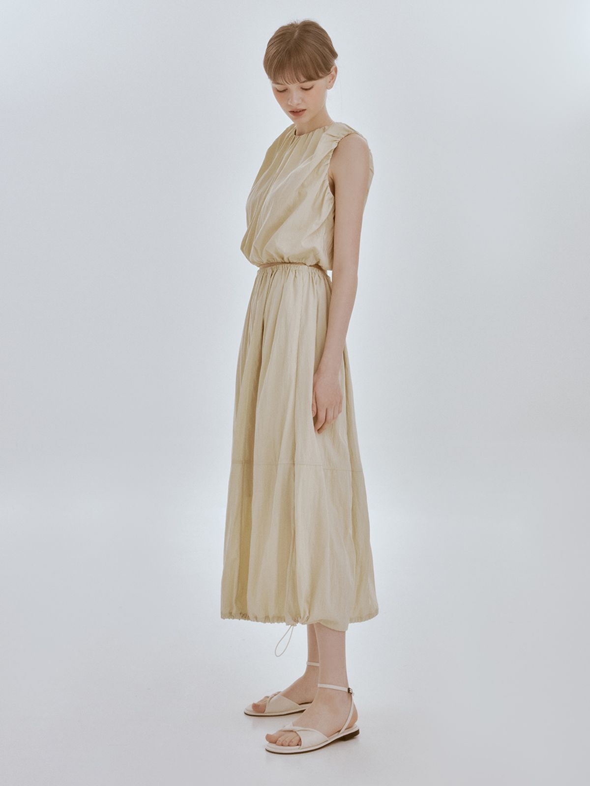 리엘(RE L) Nod string skirt (olive)