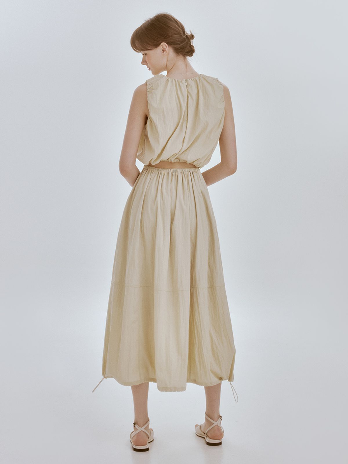 리엘(RE L) Nod string skirt (olive)