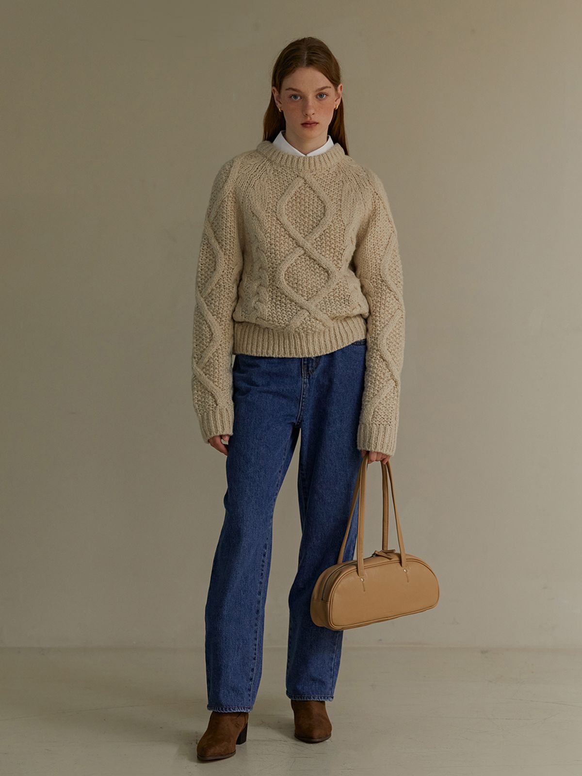 썸웨어버터(SOMEWHEREBUTTER) baguette bag - sand beige