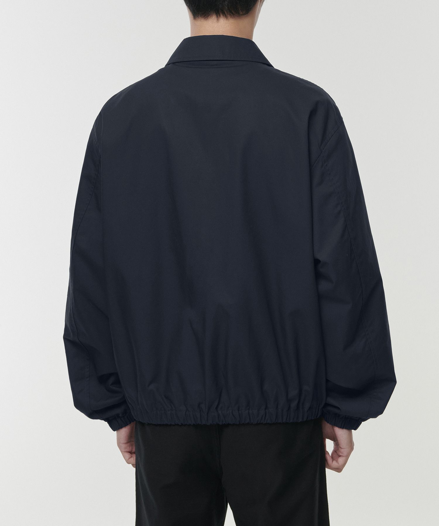 ブルゾン MUSINSA STANDARD Wool blend minimal blouson jacket navy MMCU MUSINSA | MUSINSA STANDARD Wool Blend Boucle Blue Jacket [Black]