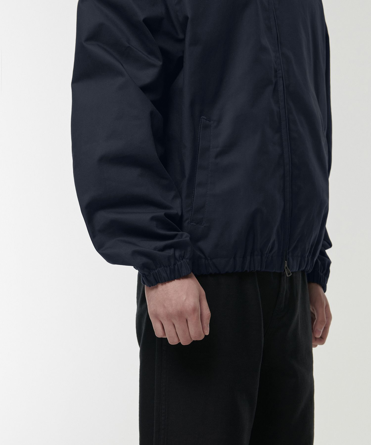 ブルゾン MUSINSA STANDARD Wool blend minimal blouson jacket navy MMCU MUSINSA | MUSINSA STANDARD Wool Blend Boucle Blue Jacket [Black]