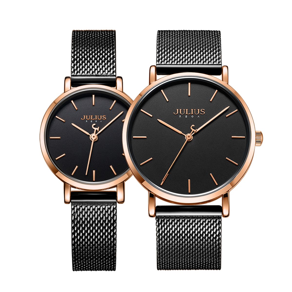 쥴리어스(JULIUS1) JA-1164M/L 남여 클래식 커플 메탈시계