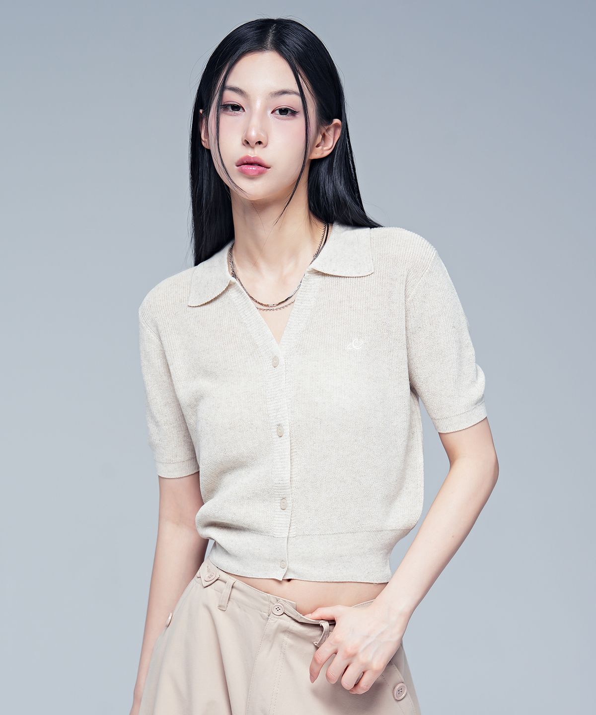 어반드레스(AVANDRESS) Anna Linen Like Collar Short-Sleeve Knit _6COL