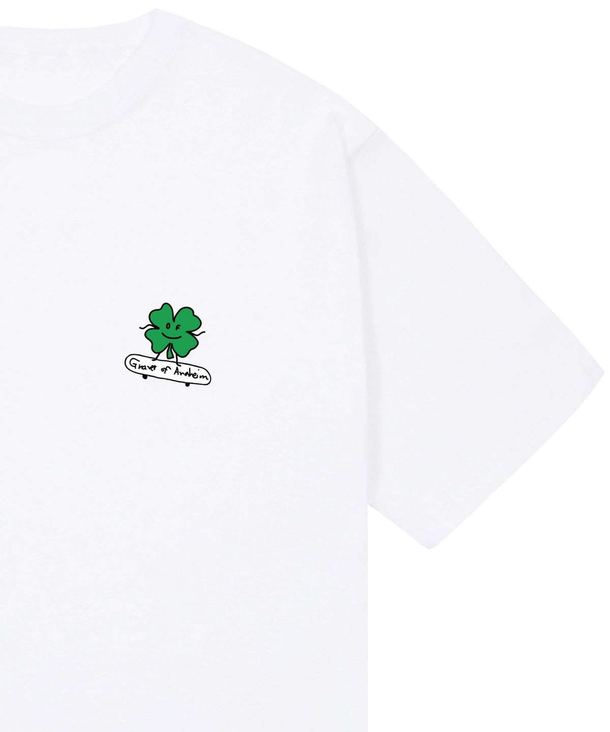 그레이버(GRAVER) [UNISEX]클로버보드 반팔티_화이트