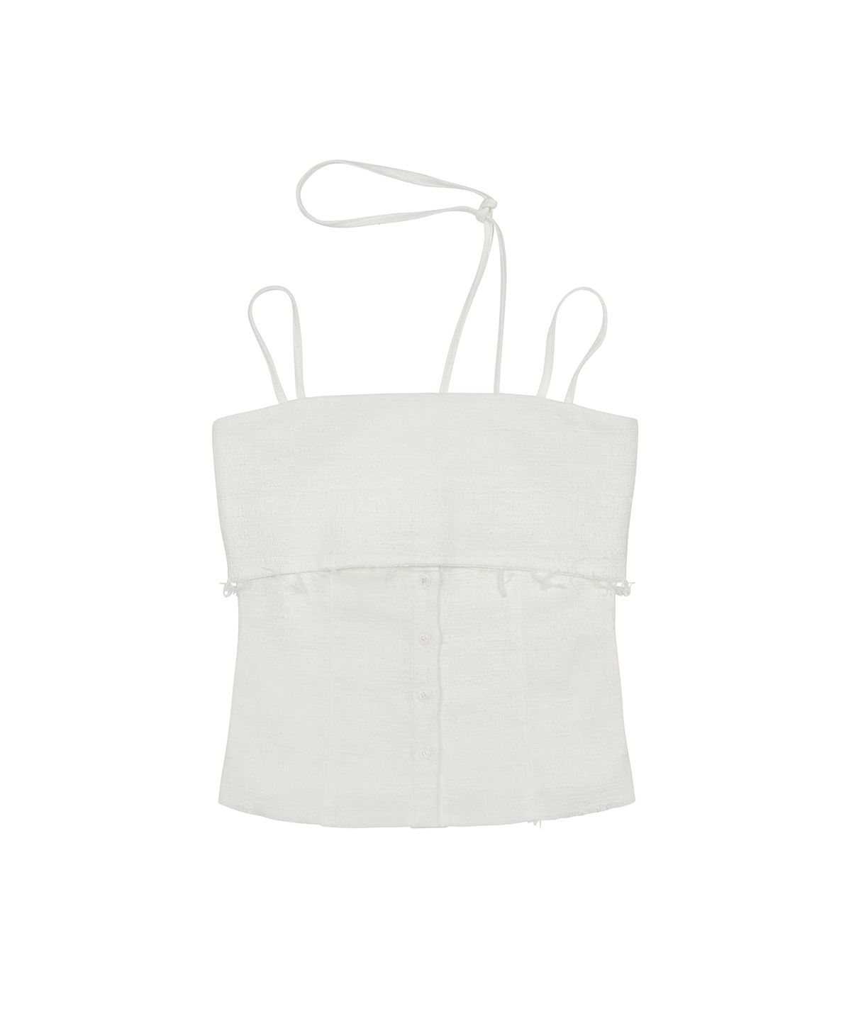 라티젠(LARTIGENT) L3 BUTTON SLEEVELESS(IVORY)