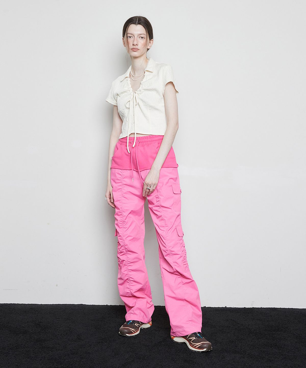 라티젠(LARTIGENT) L3 SHIRRING PANTS(PINK)