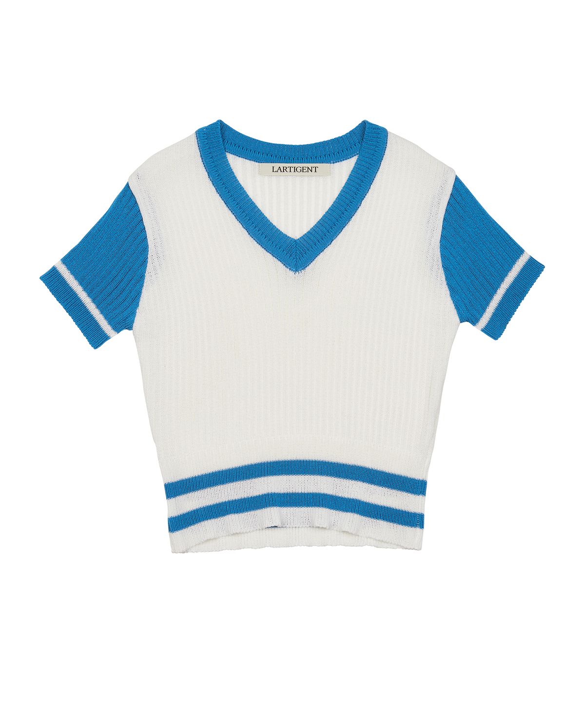 라티젠(LARTIGENT) L3 BOLD DOUBLE LINE KNIT(BLUE)