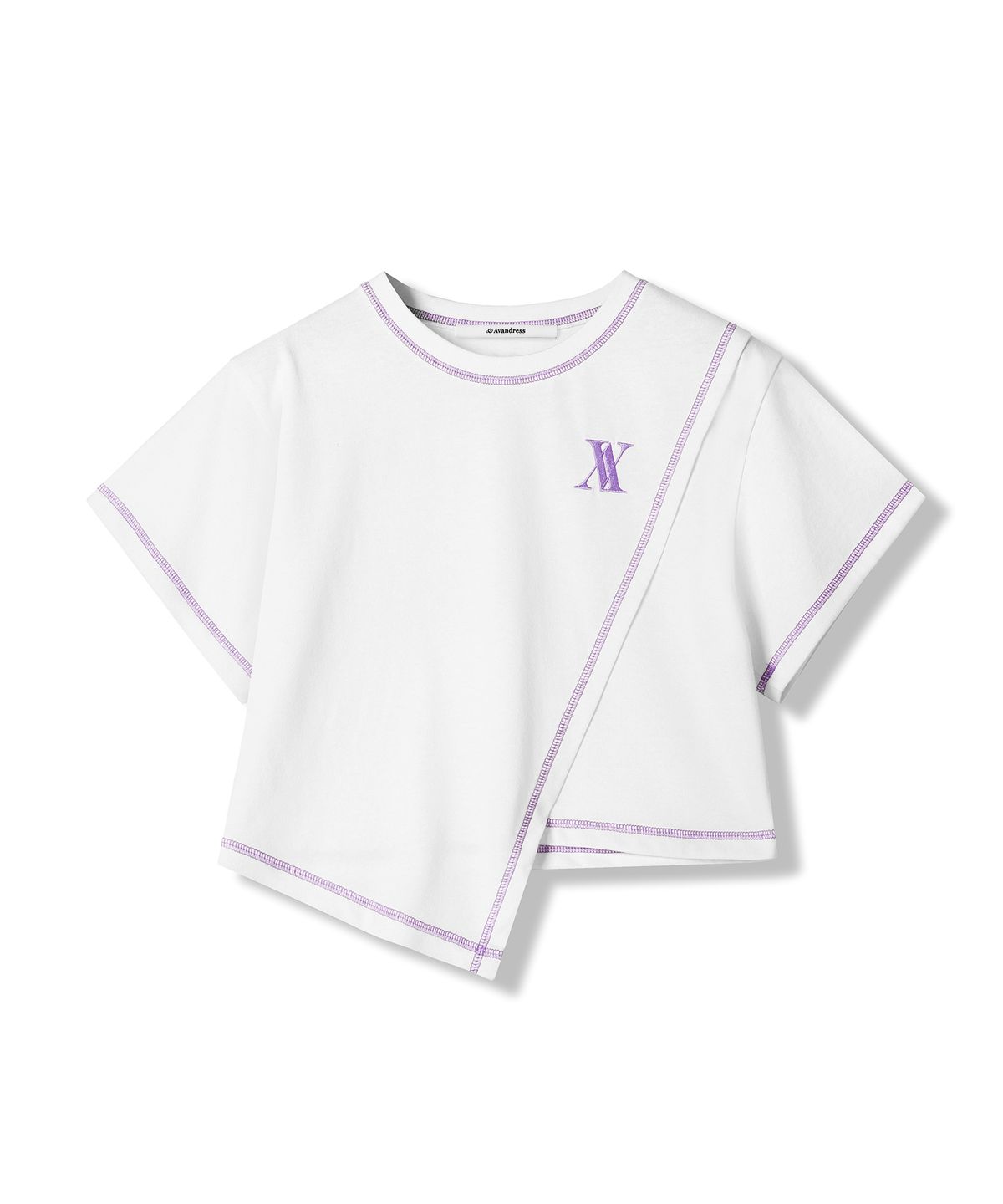 어반드레스(AVANDRESS) Line Diagonal T-shirt AV - 4COL