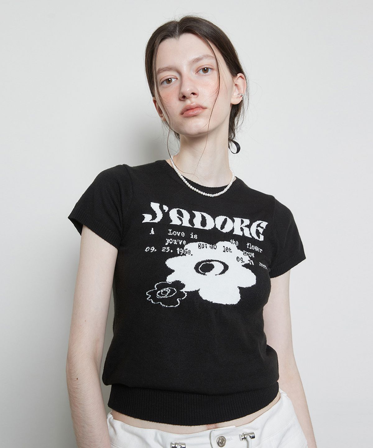 라티젠(LARTIGENT) L3 JADORE FLOWER KNIT(BLACK)