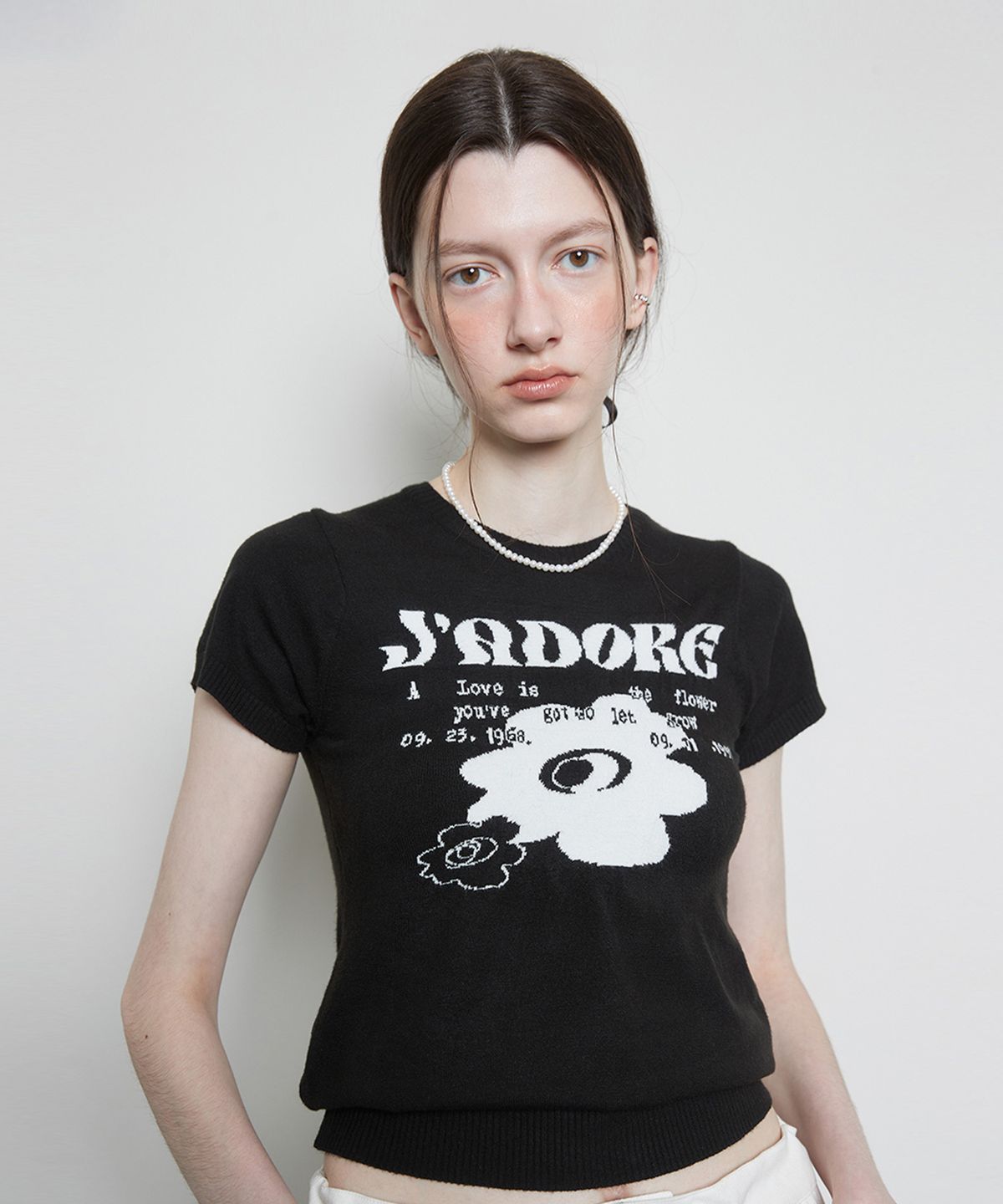 라티젠(LARTIGENT) L3 JADORE FLOWER KNIT(BLACK)