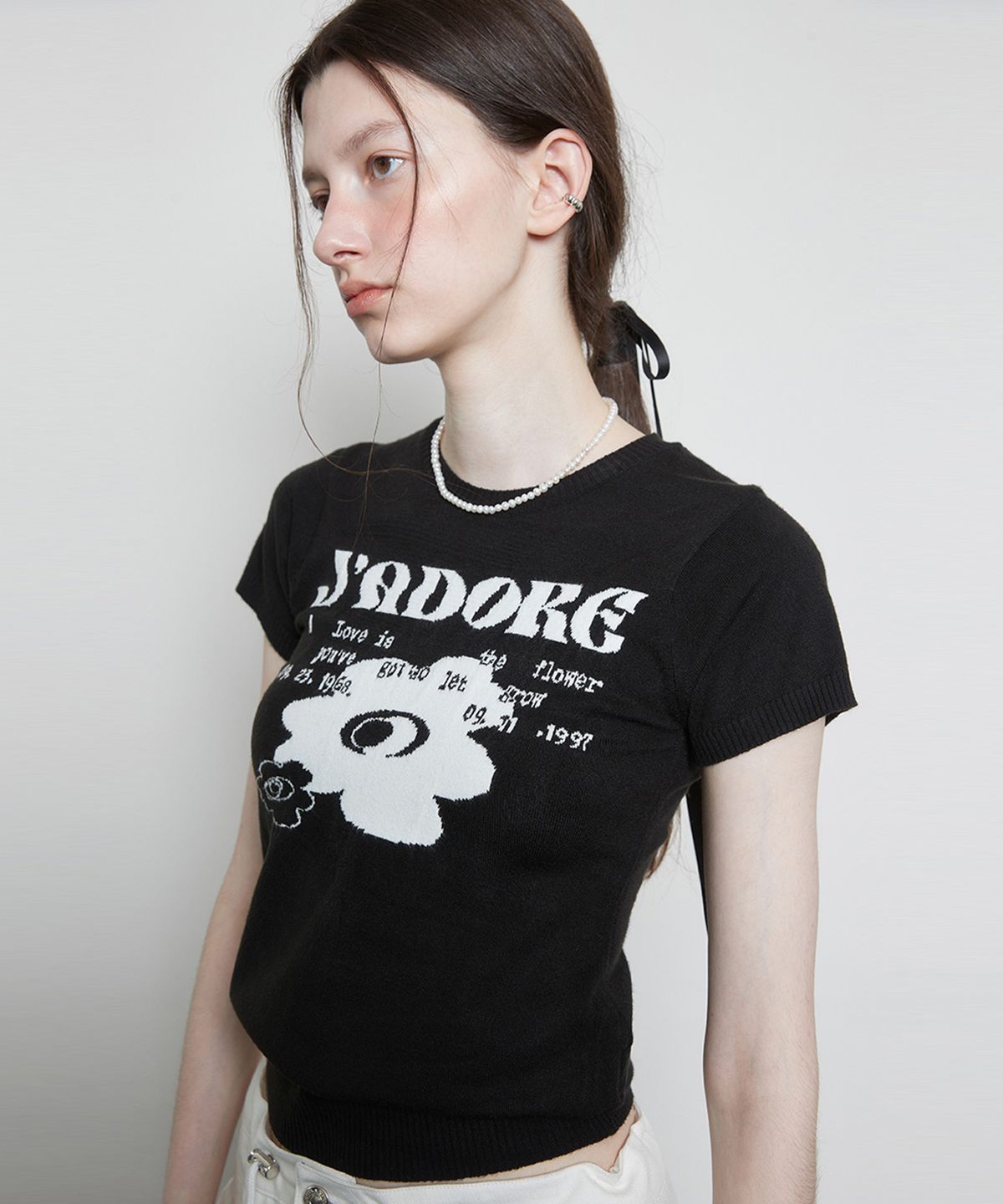 라티젠(LARTIGENT) L3 JADORE FLOWER KNIT(BLACK)