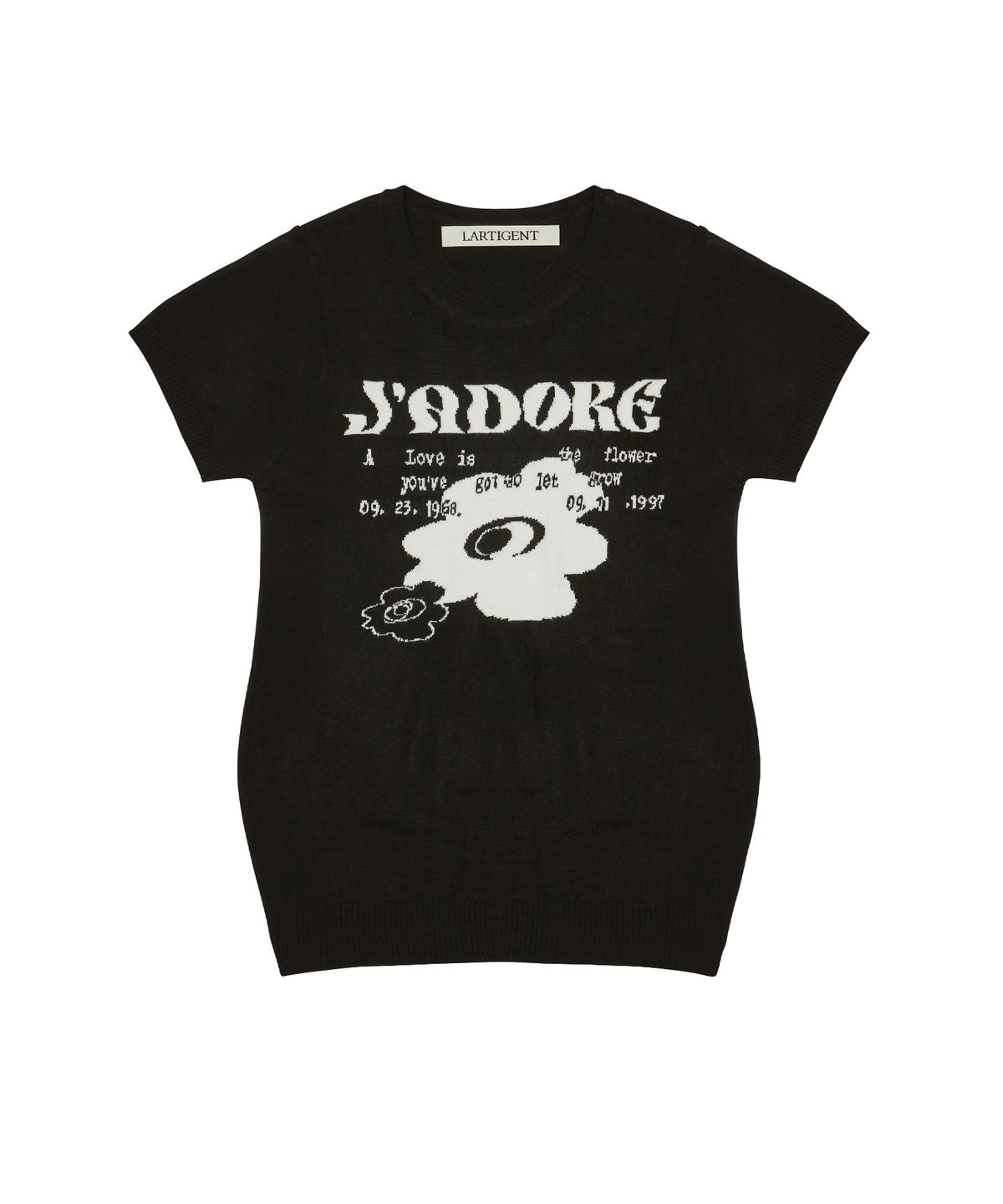 라티젠(LARTIGENT) L3 JADORE FLOWER KNIT(BLACK)