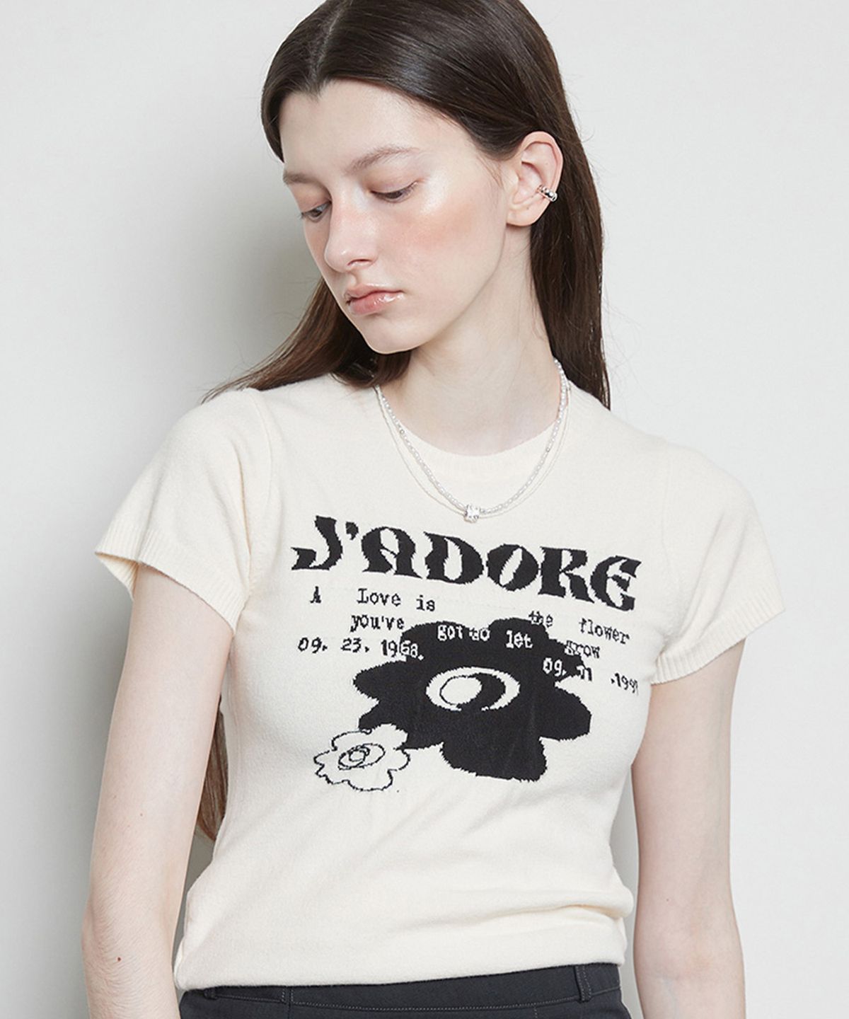 라티젠(LARTIGENT) L3 JADORE FLOWER KNIT(BEIGE)