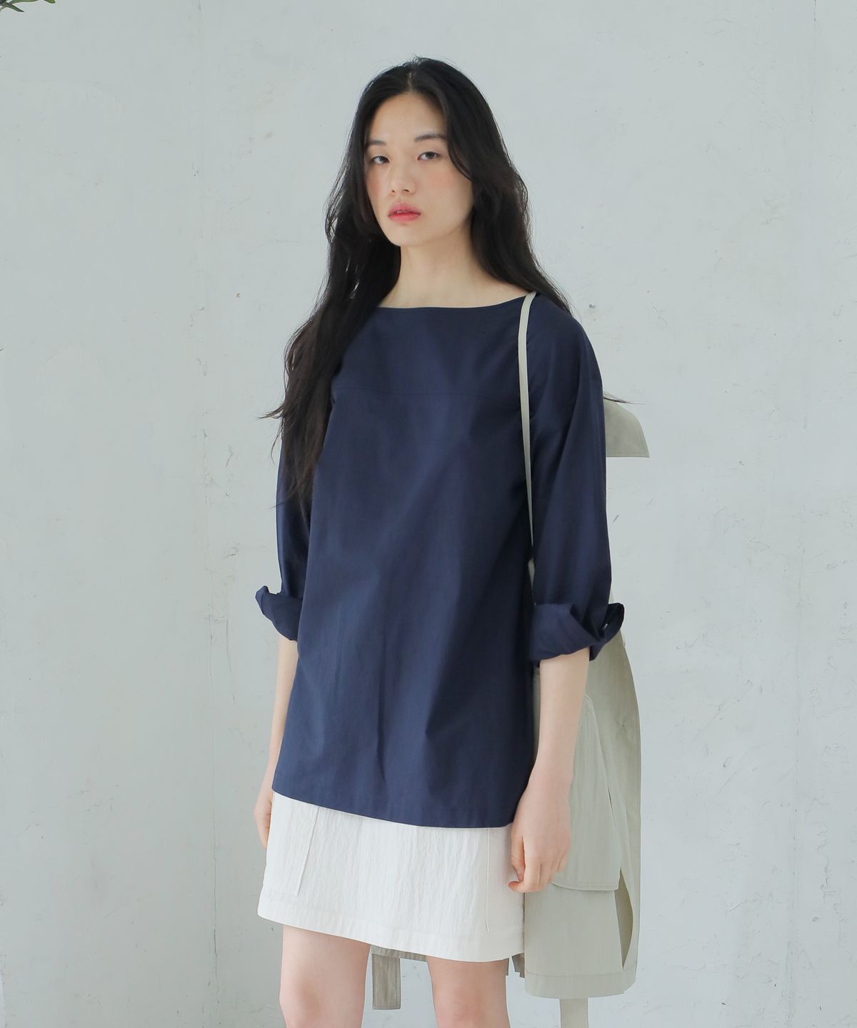 폴앤앨리스(PAUL&ALICE) POCKET MINI SKIRT / CREAM