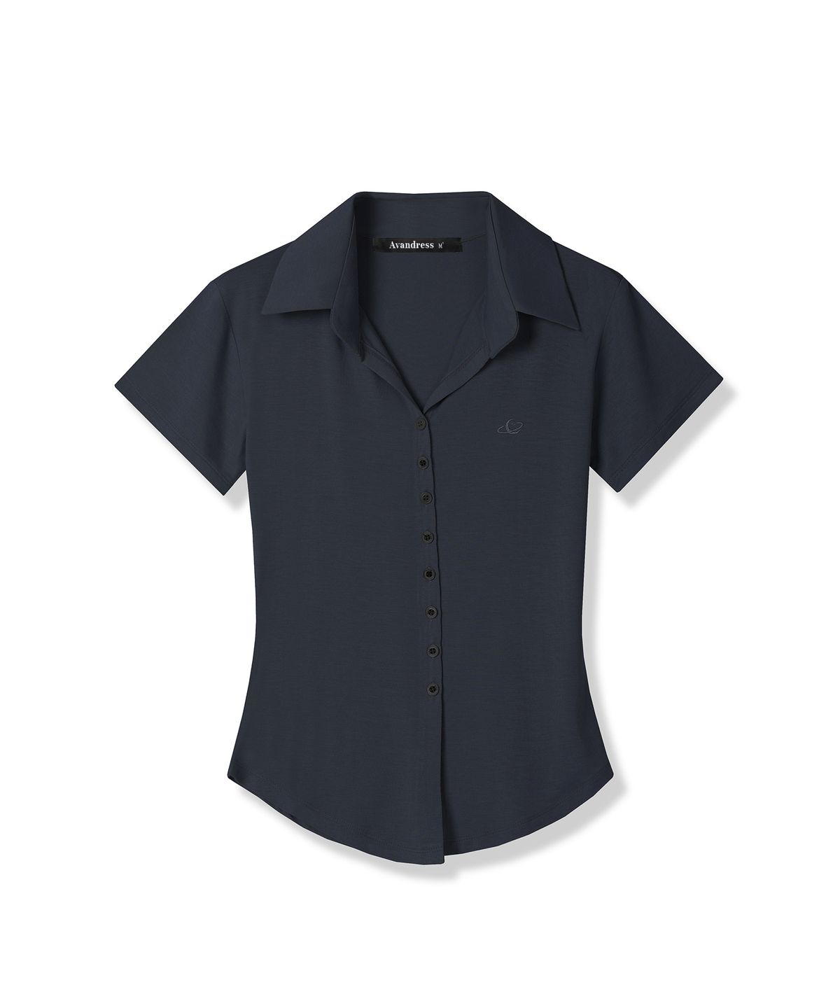 어반드레스(AVANDRESS) Sopy Collar Short-Sleeve NAVY